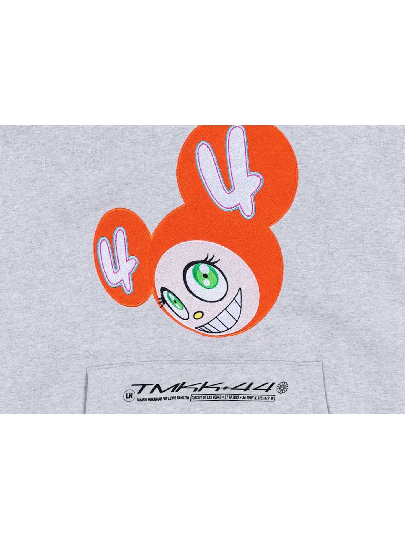 Мужская худи Takashi Murakami — изображение 2 из 2, серый