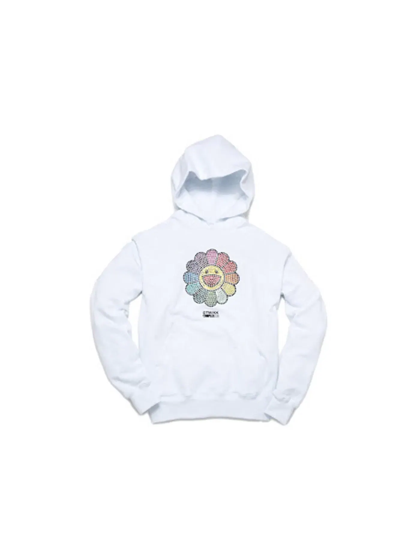 Мужской худи с принтом Takashi Murakami ComplexCon Swarovski Crystal Flower Hoodie — изображение 1 из 1, белый