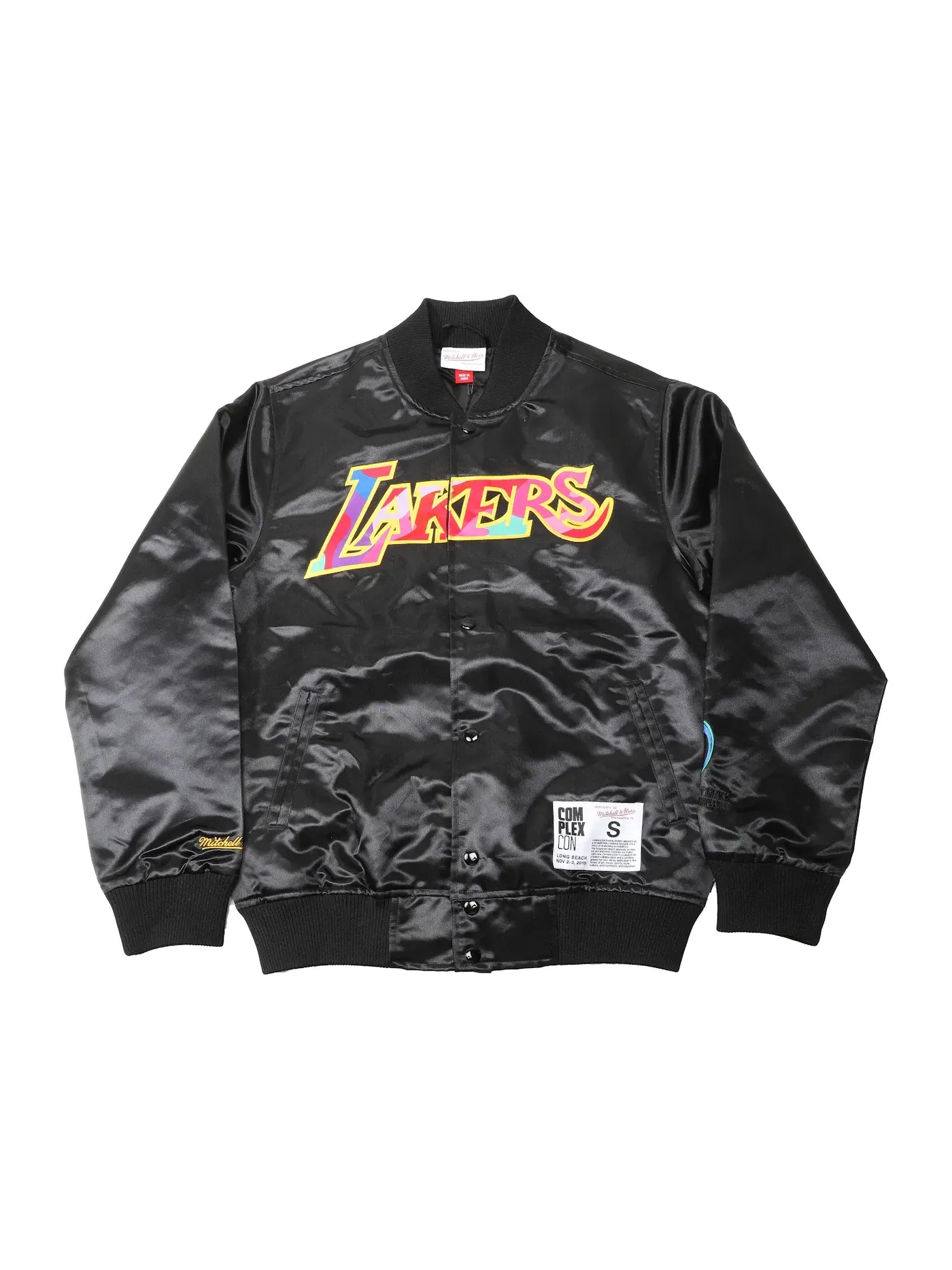 Мужская куртка из атласа с принтом Satin Jacket Takashi Murakami — изображение 2 из 2, черный