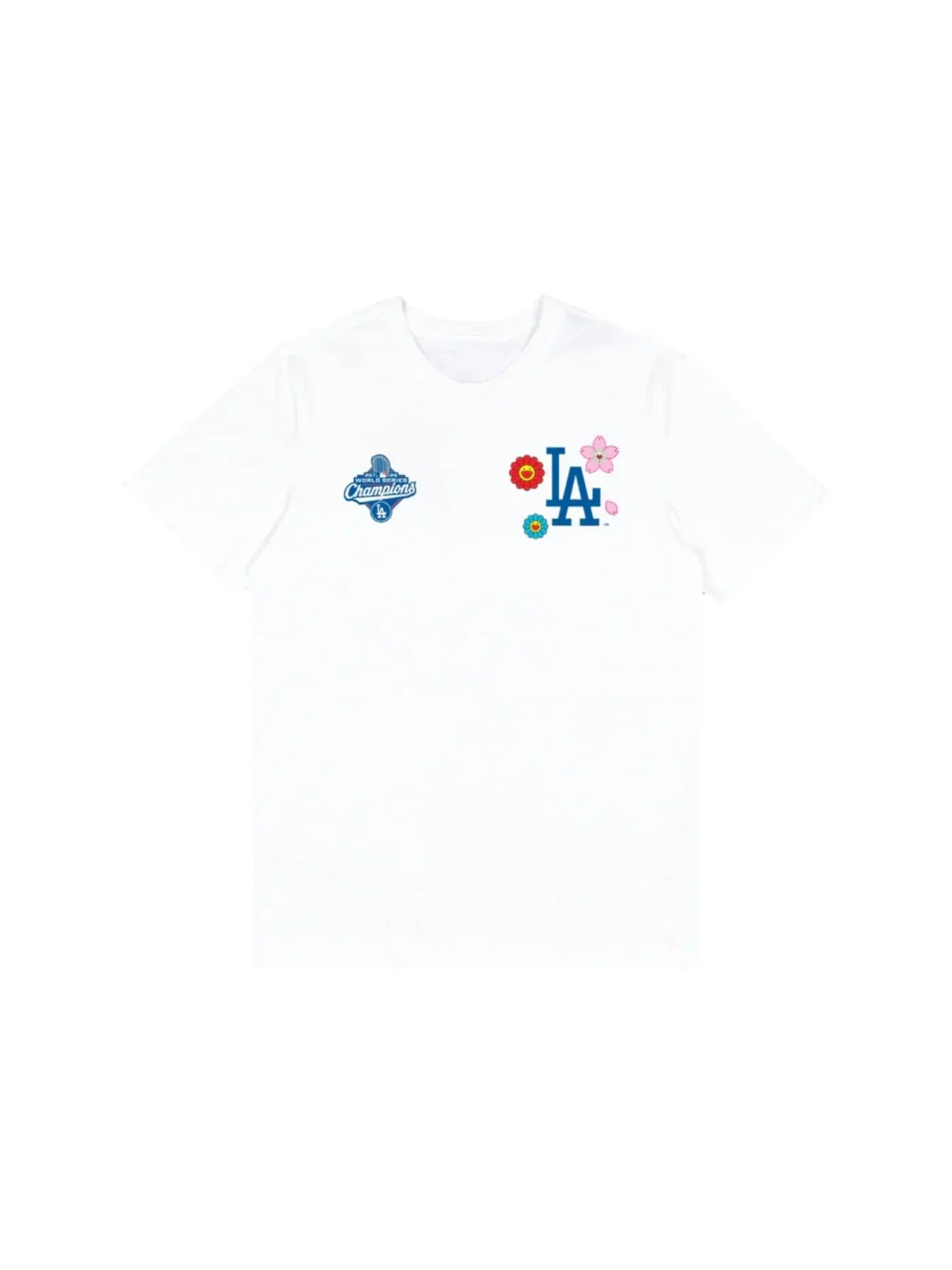 Мужская футболка с принтом Takashi Murakami Fanatics x Los Angeles Dodgers World Series 2025 Champs T Shirt, белый