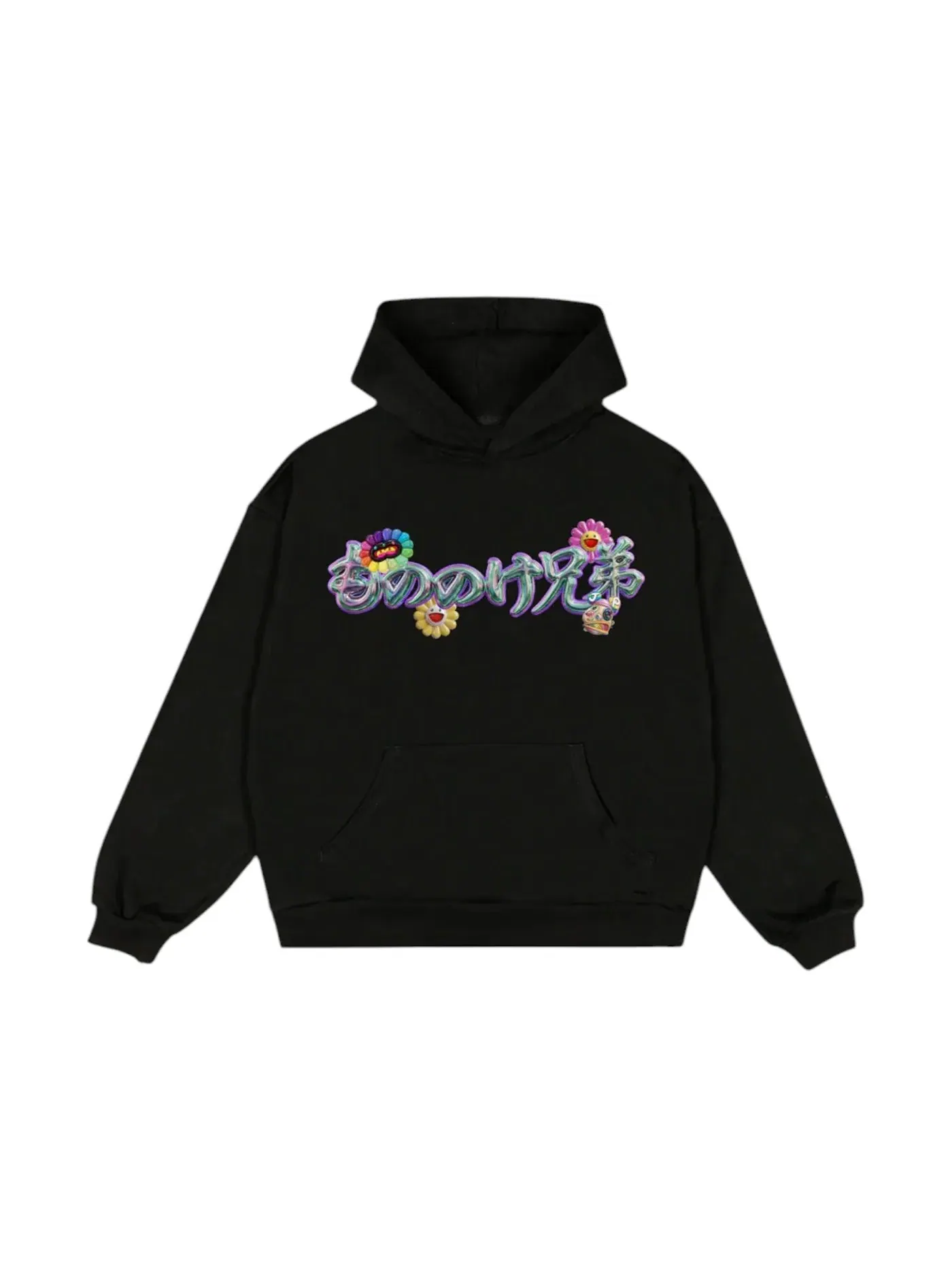 Мужской худи с принтом Takashi Murakami x MNNK Bro. Takashi Murakami — изображение 1 из 2, черный