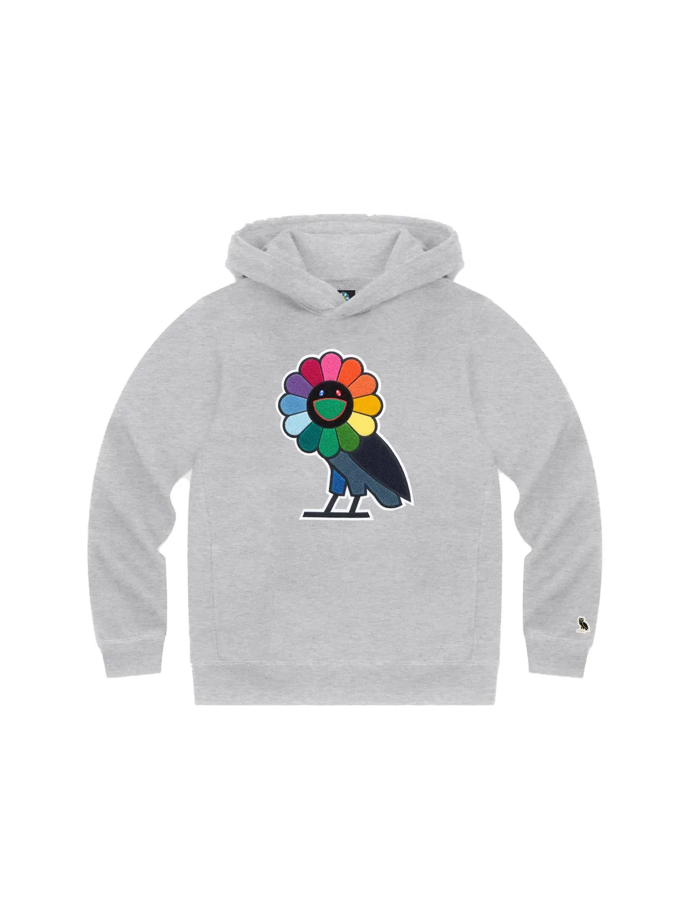 Мужской худи с принтом Hoodie Takashi Murakami — изображение 1 из 1, серый
