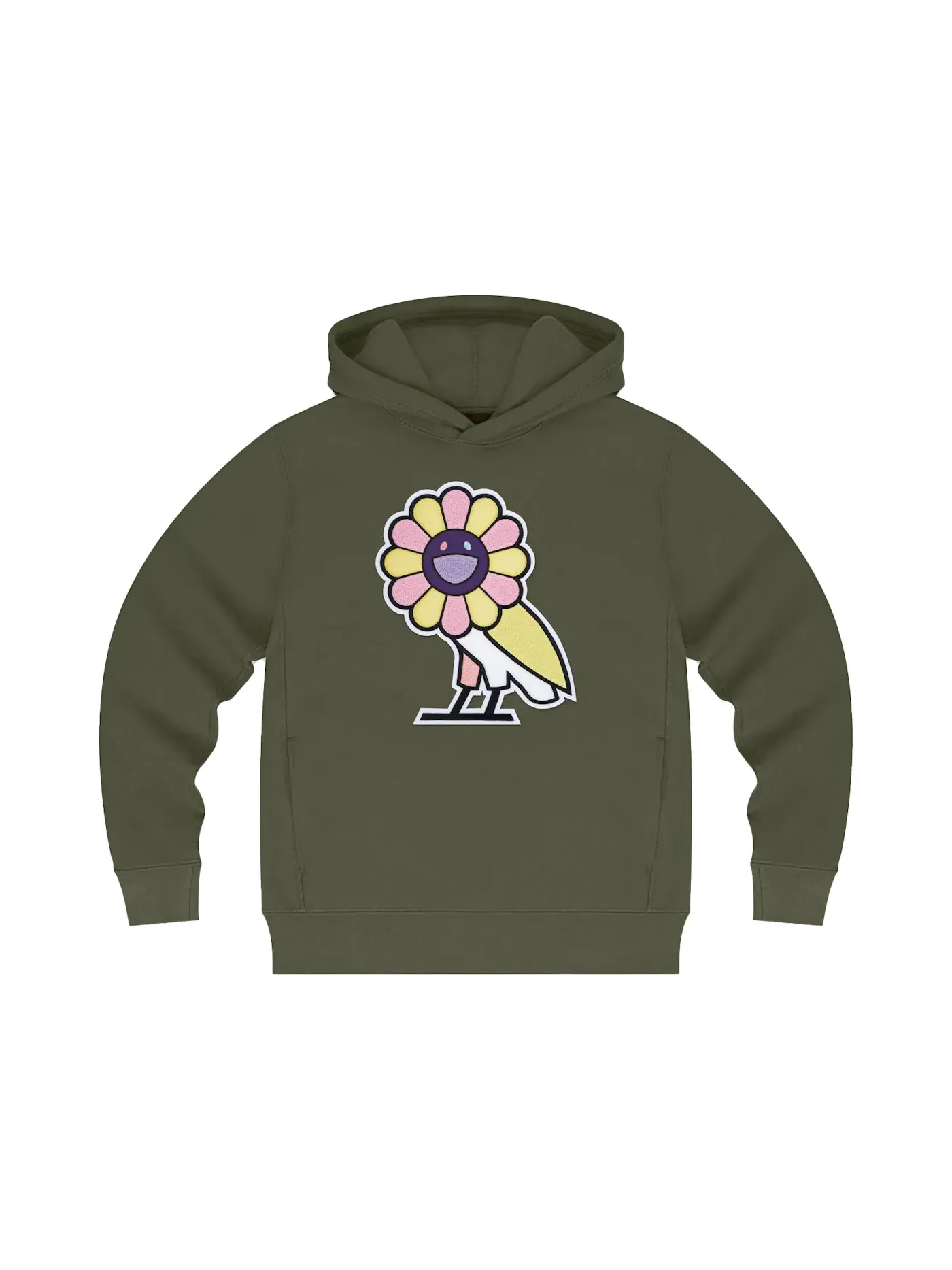 Мужской худи с принтом Surplus Flower Owl Takashi Murakami — изображение 1 из 1, зеленый