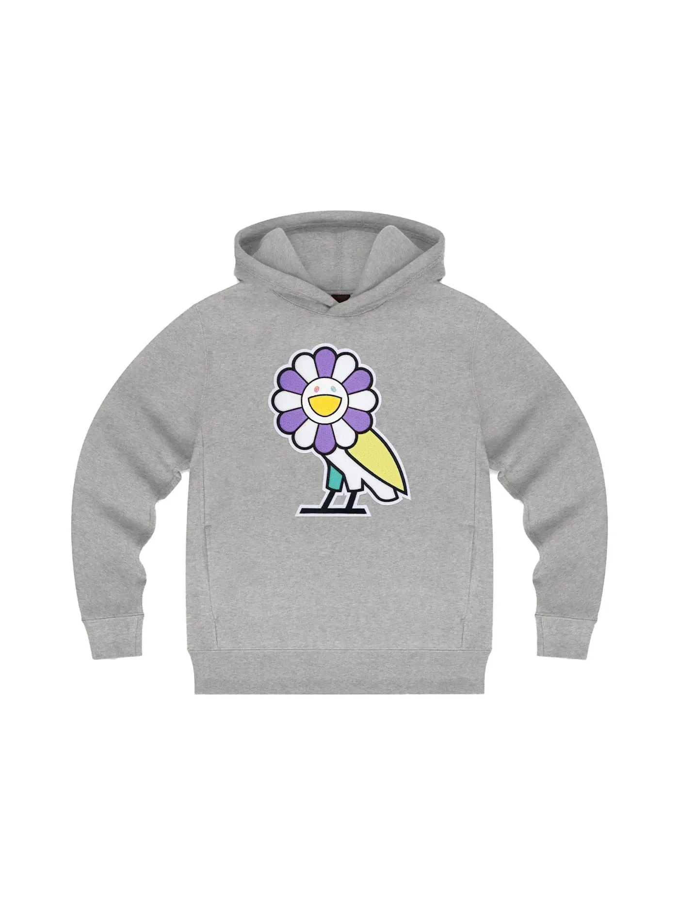 Мужской худи с принтом Takashi Murakami x OVO Surplus Flower Owl Hoodie — изображение 1 из 1, серый
