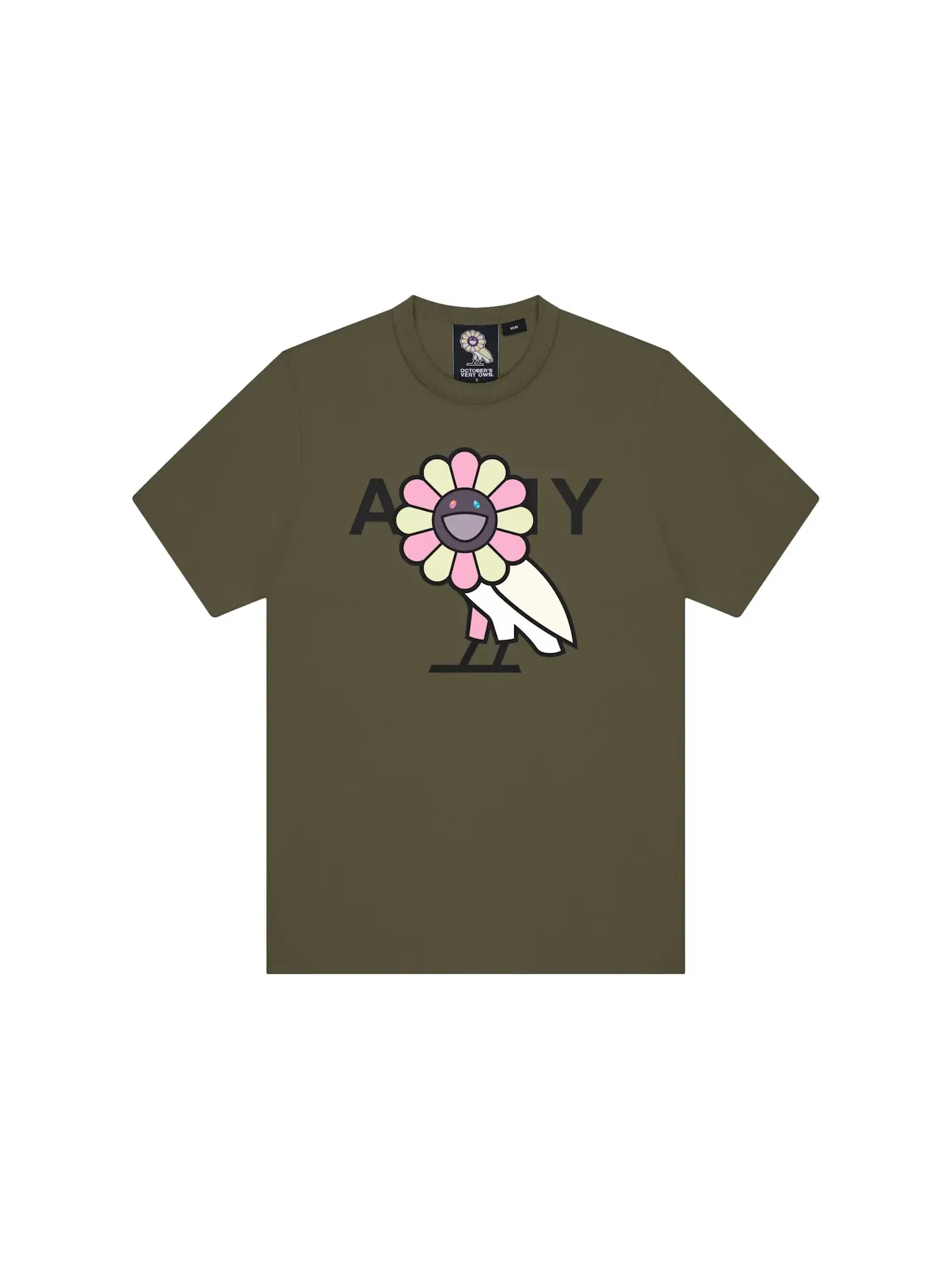Мужская футболка с принтом Takashi Murakami x OVO Surplus Flower Owl Tee — изображение 1 из 1, зеленый