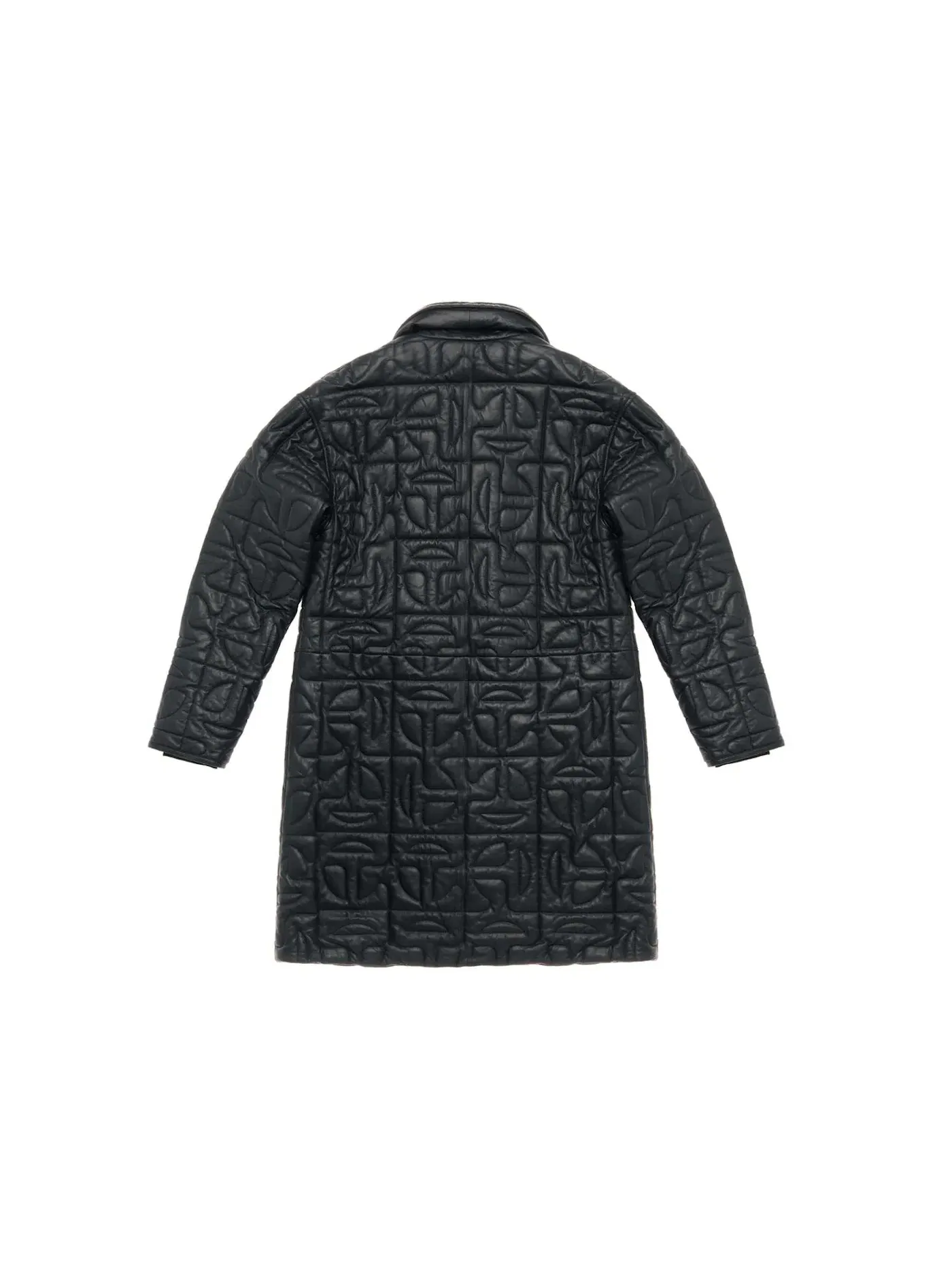 Унисекс пальто стеганое Peacoat Telfar — изображение 2 из 2, кожаный