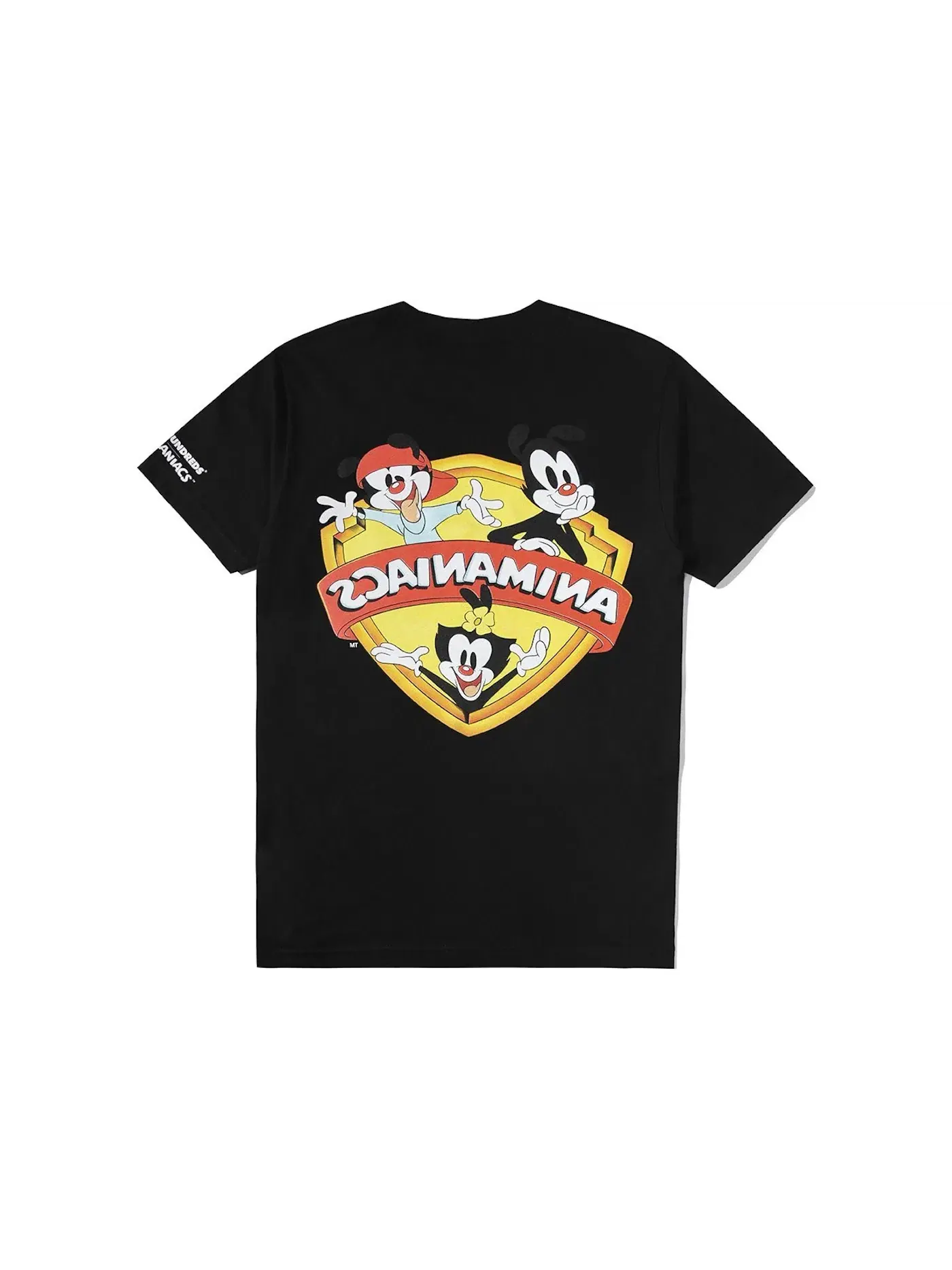 Мужская футболка с принтом The Hundreds x Anamaniacs Shield T-Shirt Black — изображение 2 из 2