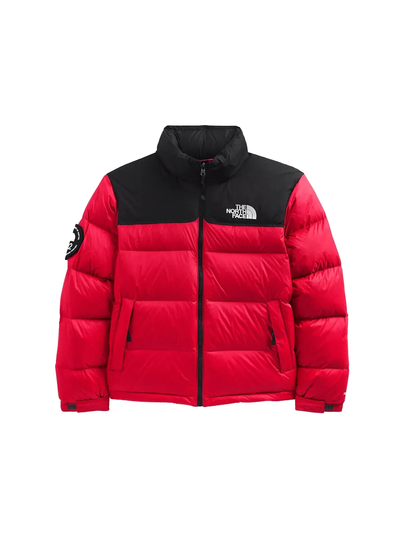Мужская куртка с принтом 1996 Retro Nuptse 700-Fill Packable 92 Anniversary The North Face — изображение 1 из 2, красный