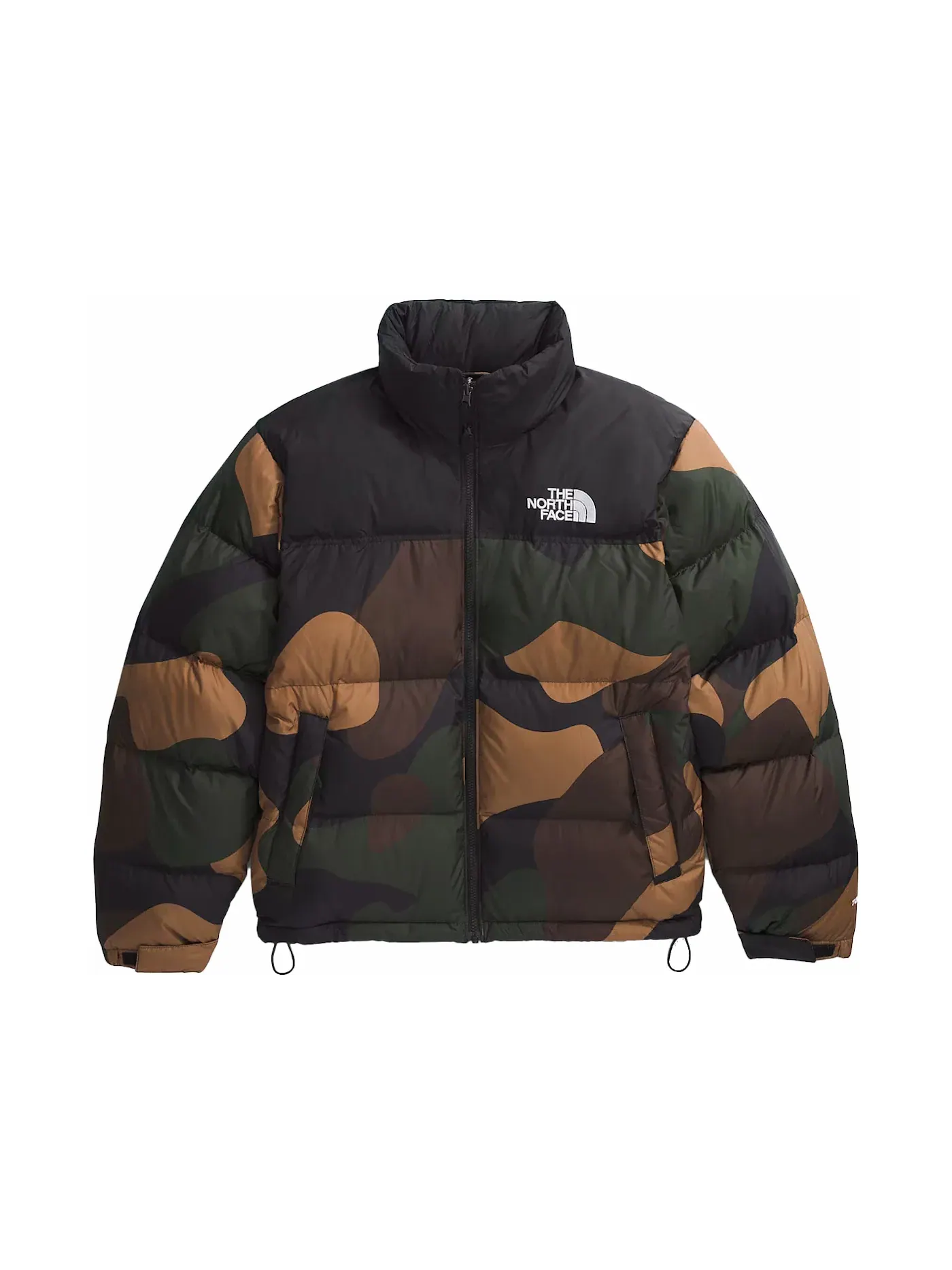 Мужская куртка с принтом камуфляж The North Face 1996 Retro Nuptse 700 Fill Packable — изображение 1 из 1, черный/черный