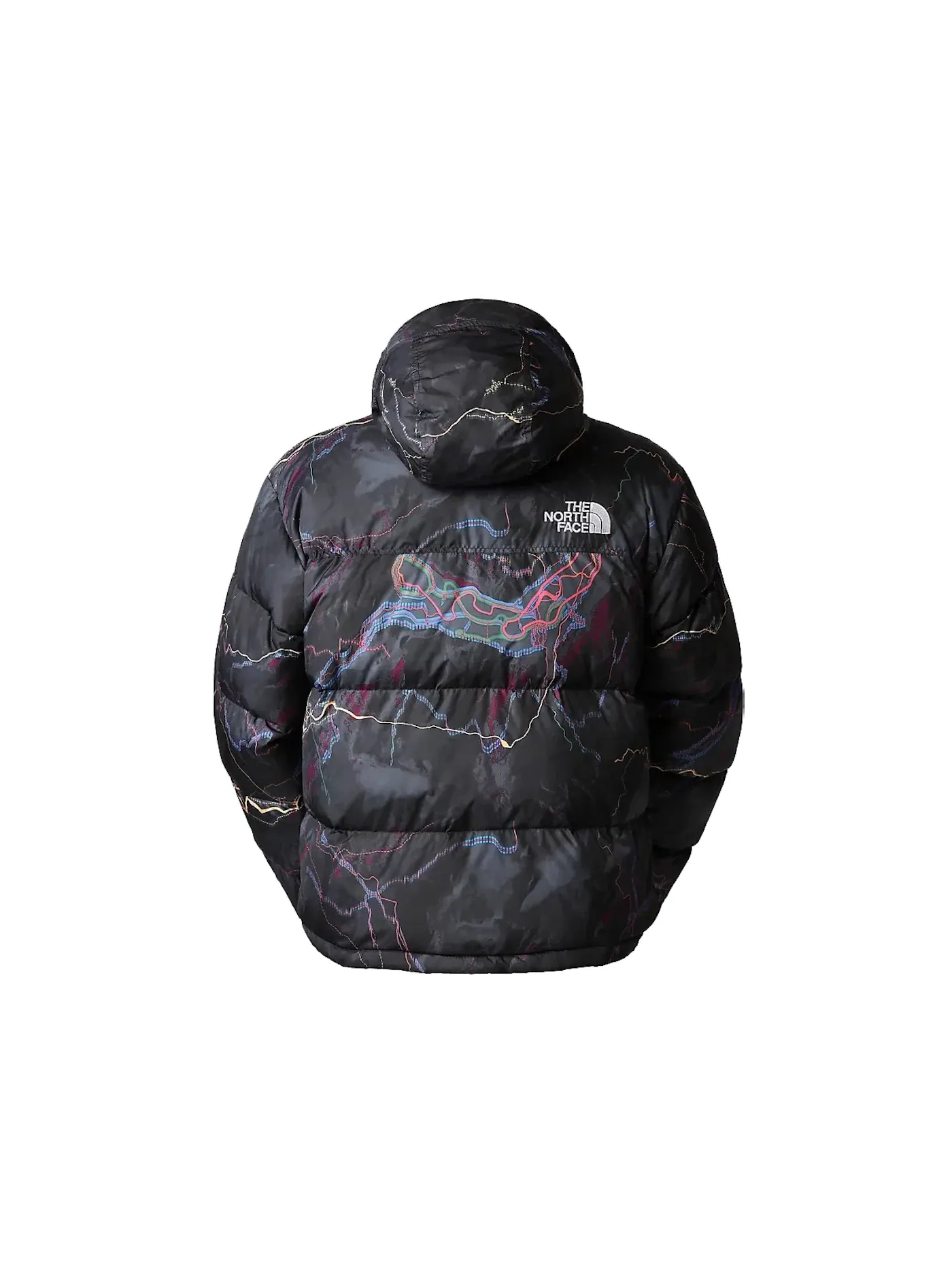 Мужская куртка свободного кроя с принтом The North Face 1996 Retro Nuptse — изображение 2 из 2, черный