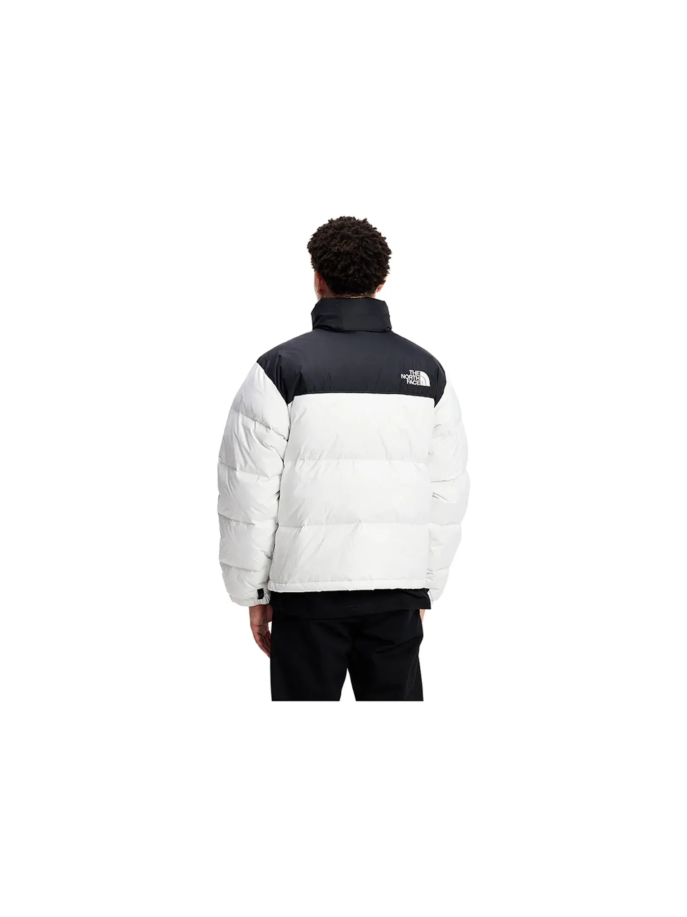 Мужская куртка пуховая с капюшоном 1996 Retro Nuptse The North Face — изображение 4 из 4, белый/черный