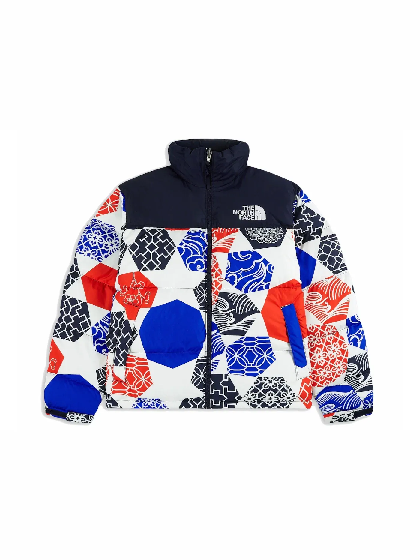 Мужская куртка с принтом The North Face 1996 Retro Nuptse IC Geo Print Jacket — изображение 1 из 1, синий