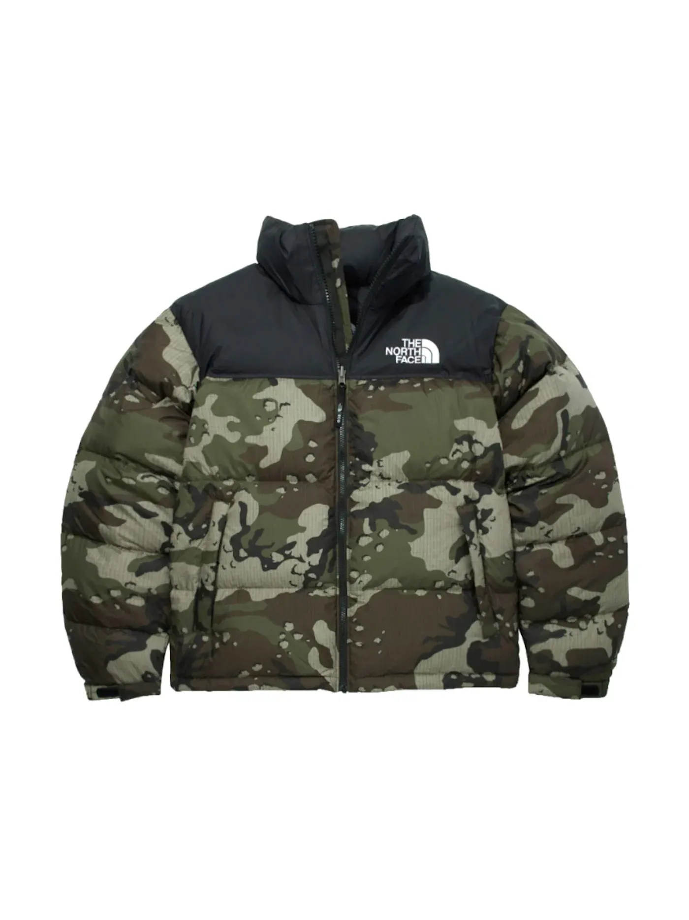 Мужская куртка-пуховик с принтом 1996 Retro Nuptse Packable Jacket The North Face, Woodland Camo — изображение 1 из 2