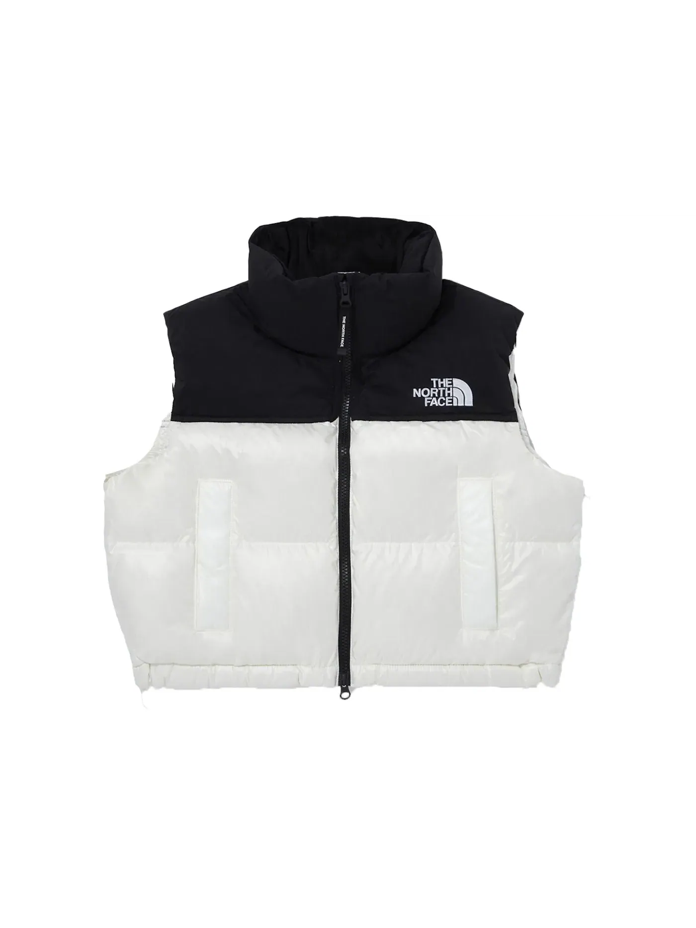 Женский пуховый жилет с принтом The North Face — изображение 1 из 2, белый