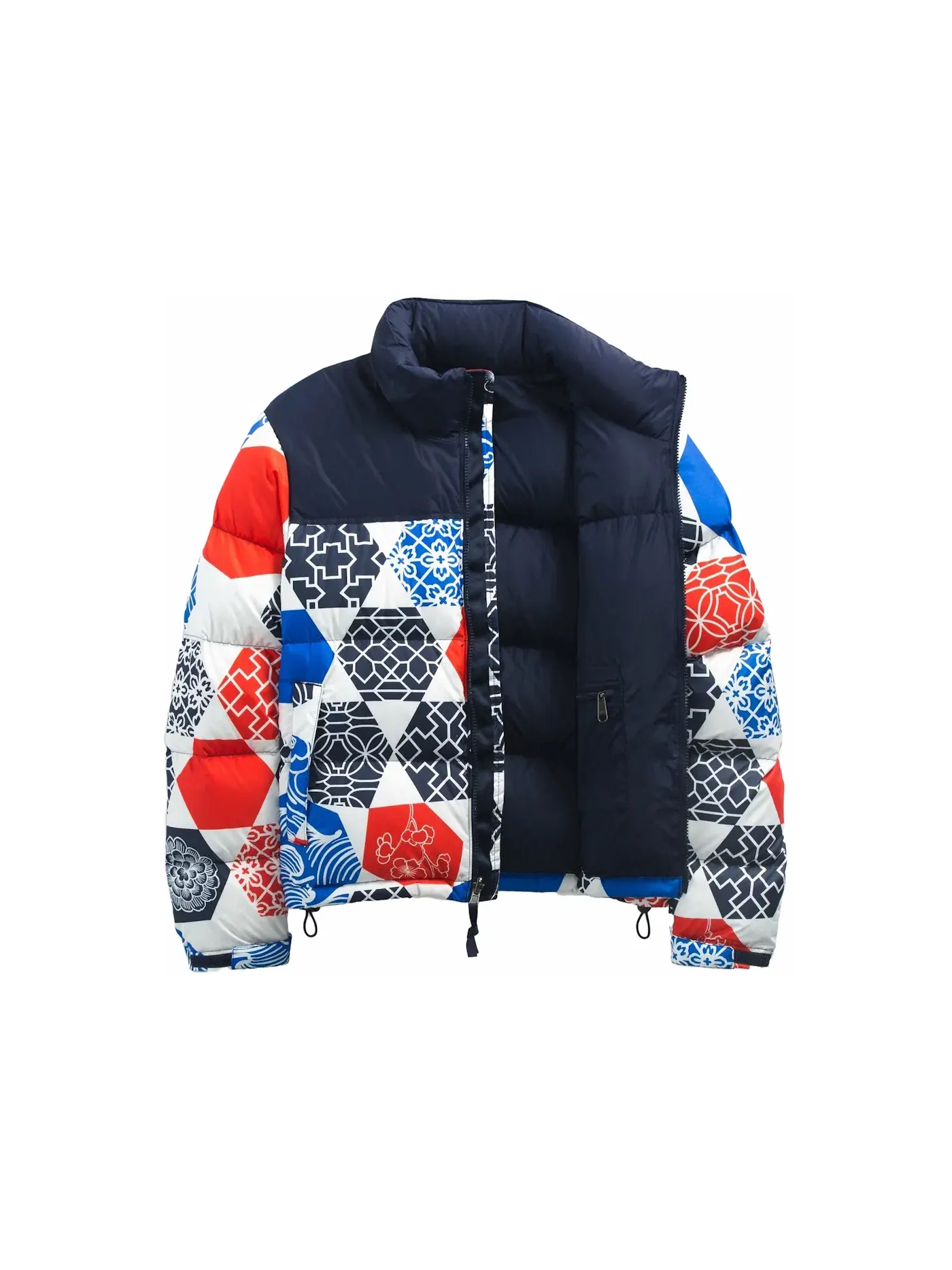 Женская куртка с принтом Retro Nuptse The North Face — изображение 2 из 2, синий