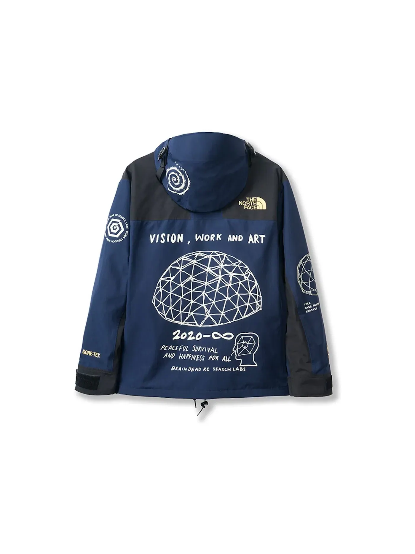 Мужская парка с принтом Brain Dead Civilisation Is Overrated The North Face — изображение 2 из 2, синий/мульти