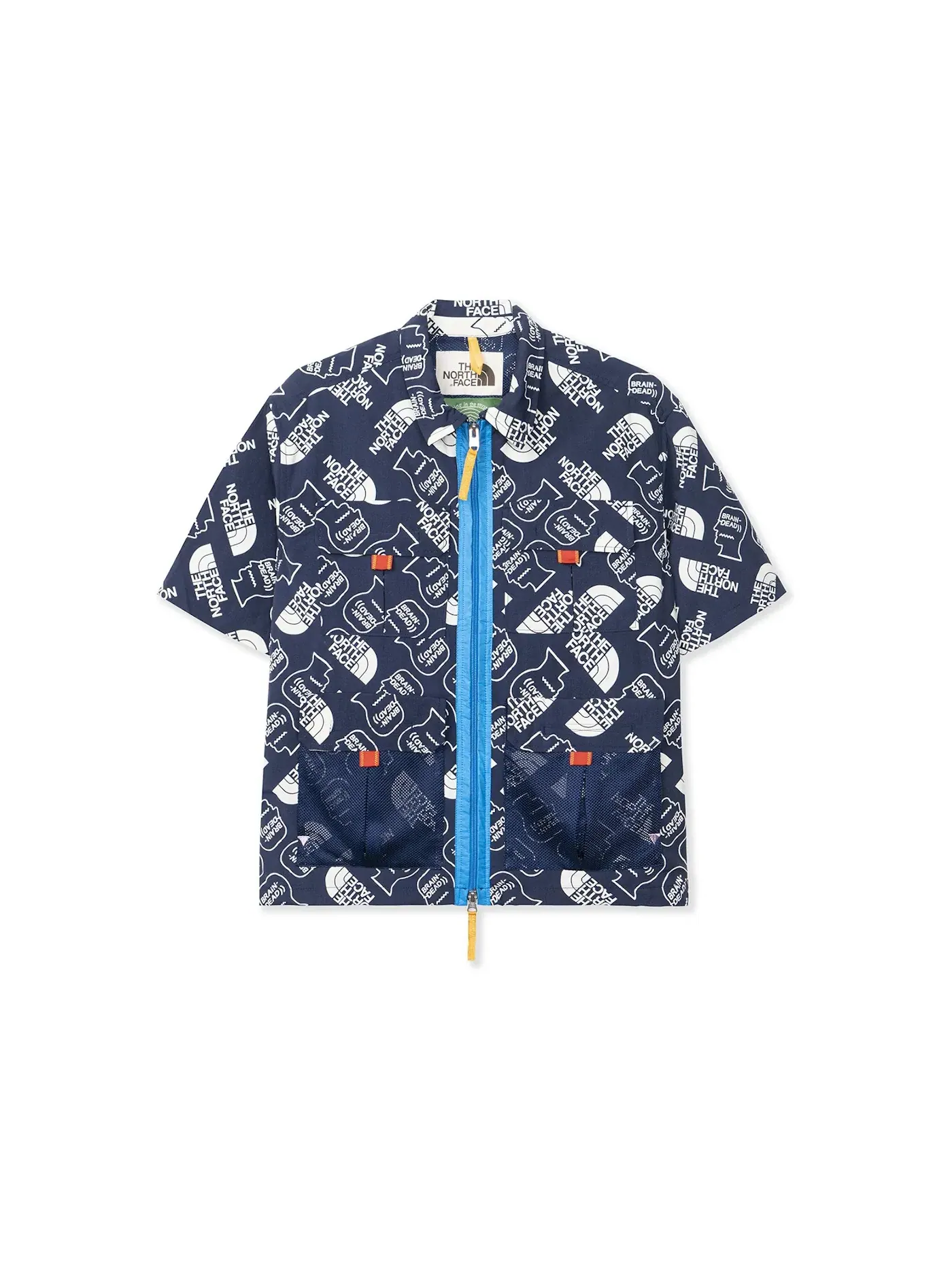 Мужская рубашка с принтом The North Face x Brain Dead Boxy Mountain Shirt — изображение 1 из 2, темно-синий