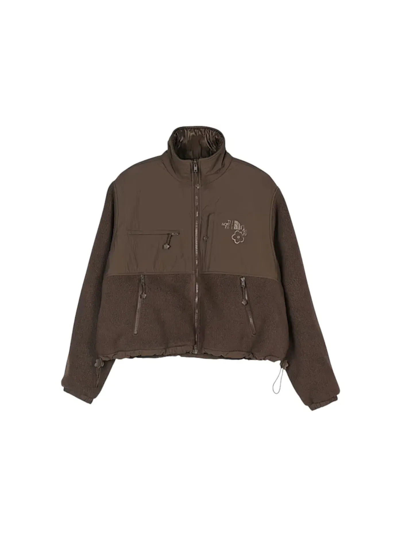 Женская куртка флисовая с принтом Denali Fleece Jacket The North Face — изображение 1 из 2, коричневый