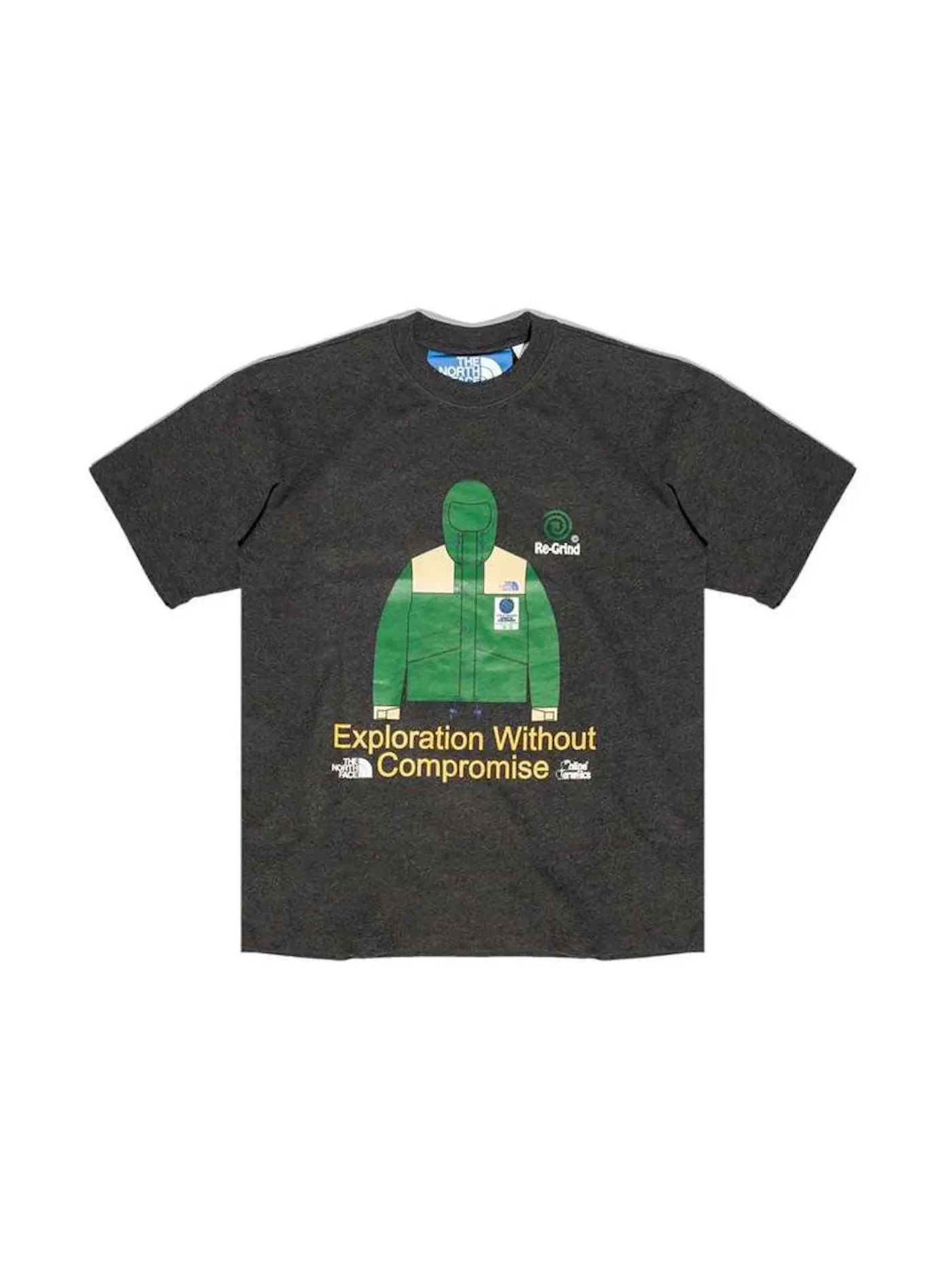 Мужская футболка с принтом The North Face x Online Ceramics Regrind Knit Graphic T-Shirt — изображение 1 из 1, черный