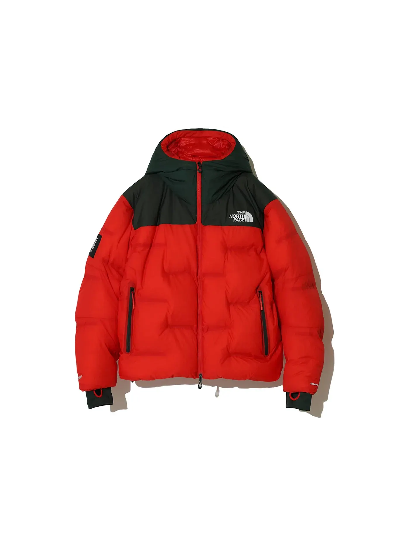 Мужская куртка с наполнителем из пуха The North Face — изображение 1 из 2, темный зеленый/красный
