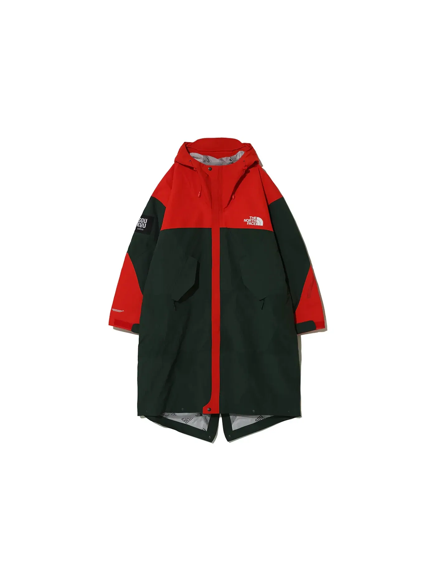 Мужская куртка-парка с принтом Soukuu Geodesic The North Face — изображение 1 из 2, темный зеленый/красный