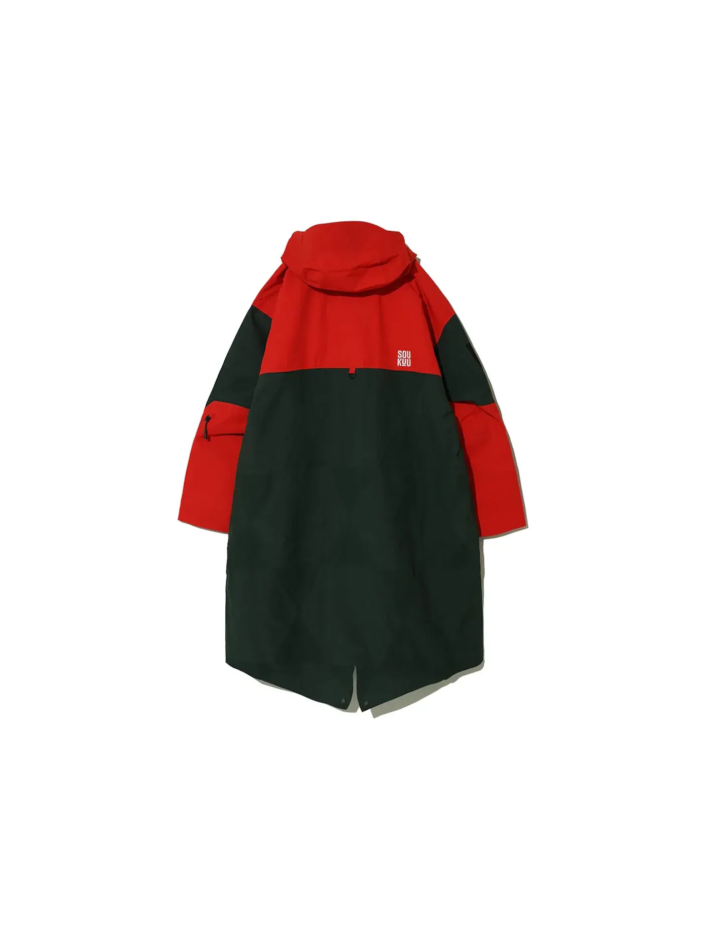 Мужская куртка-парка с принтом Soukuu Geodesic The North Face — изображение 2 из 2, темный зеленый/красный