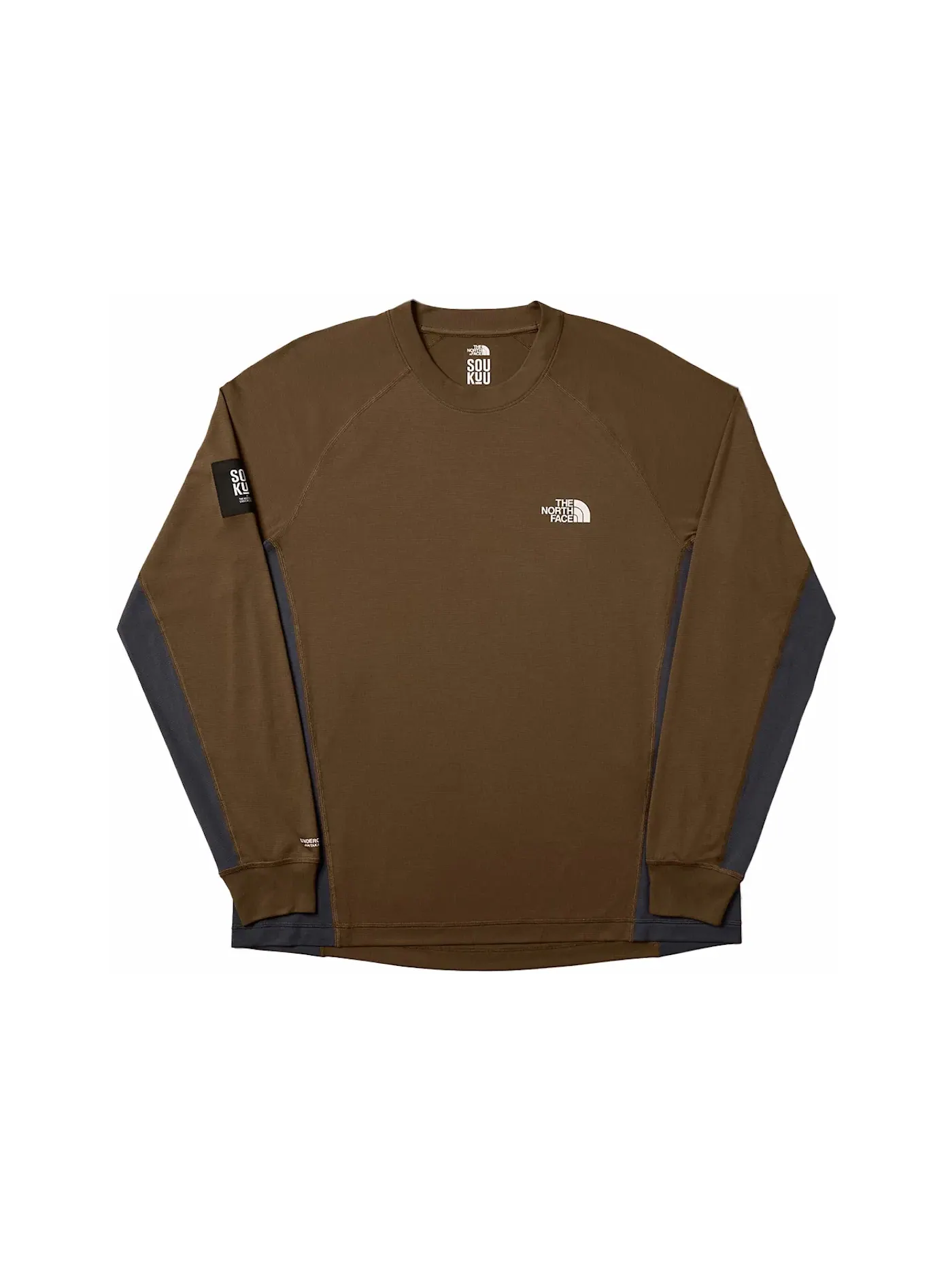 Мужская футболка с длинным рукавом Soukuu Trail Run The North Face — изображение 1 из 1, серый/темный коричневый