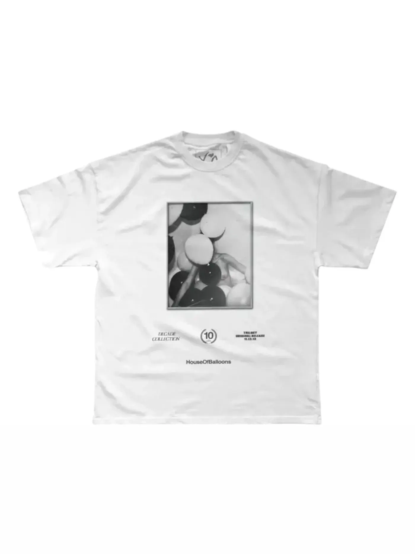 Мужская футболка с принтом Trilogy House of Balloons 10 Year Anniversary The Weeknd