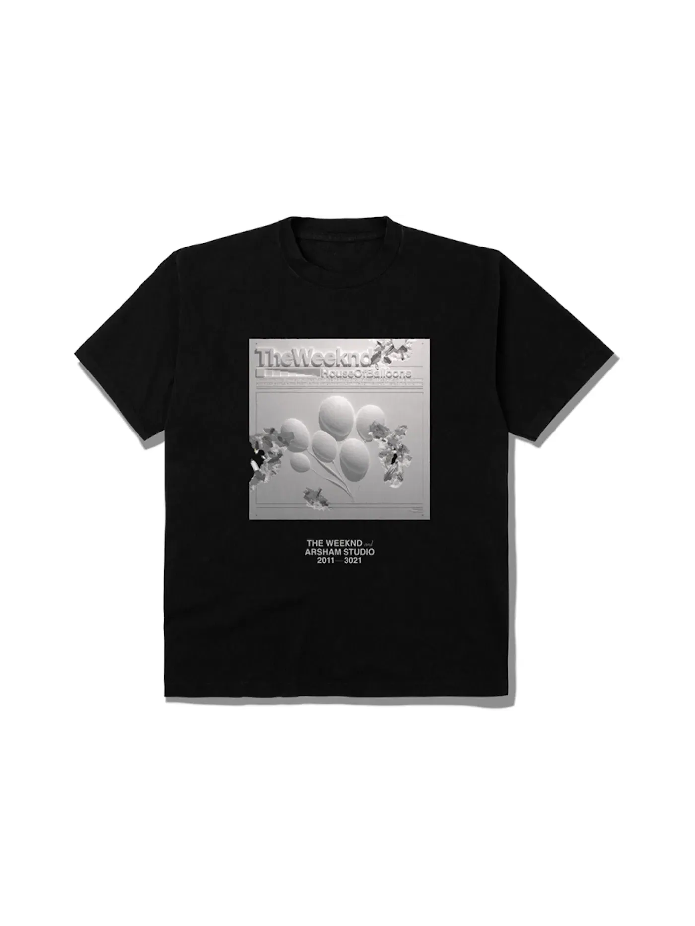 Мужская футболка с принтом The Weeknd x Daniel Arsham House Of Balloons Eroded Cover Tee