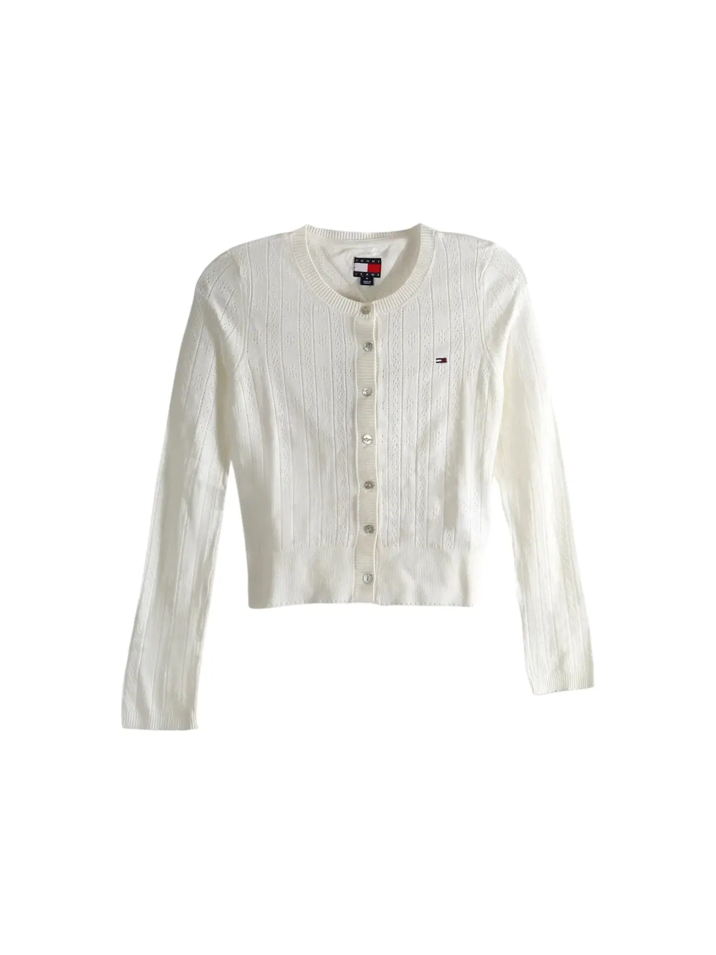 Женский кардиган с v-образным вырезом Cardigan Tommy Hilfiger — изображение 1 из 1, зеленый