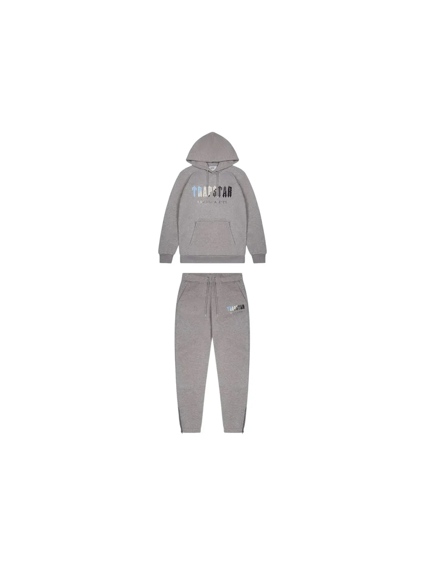 Мужской спортивный костюм Trapstar Chenille Decoded Hoodie Tracksuit Grey Ice Flavours — изображение 1 из 1