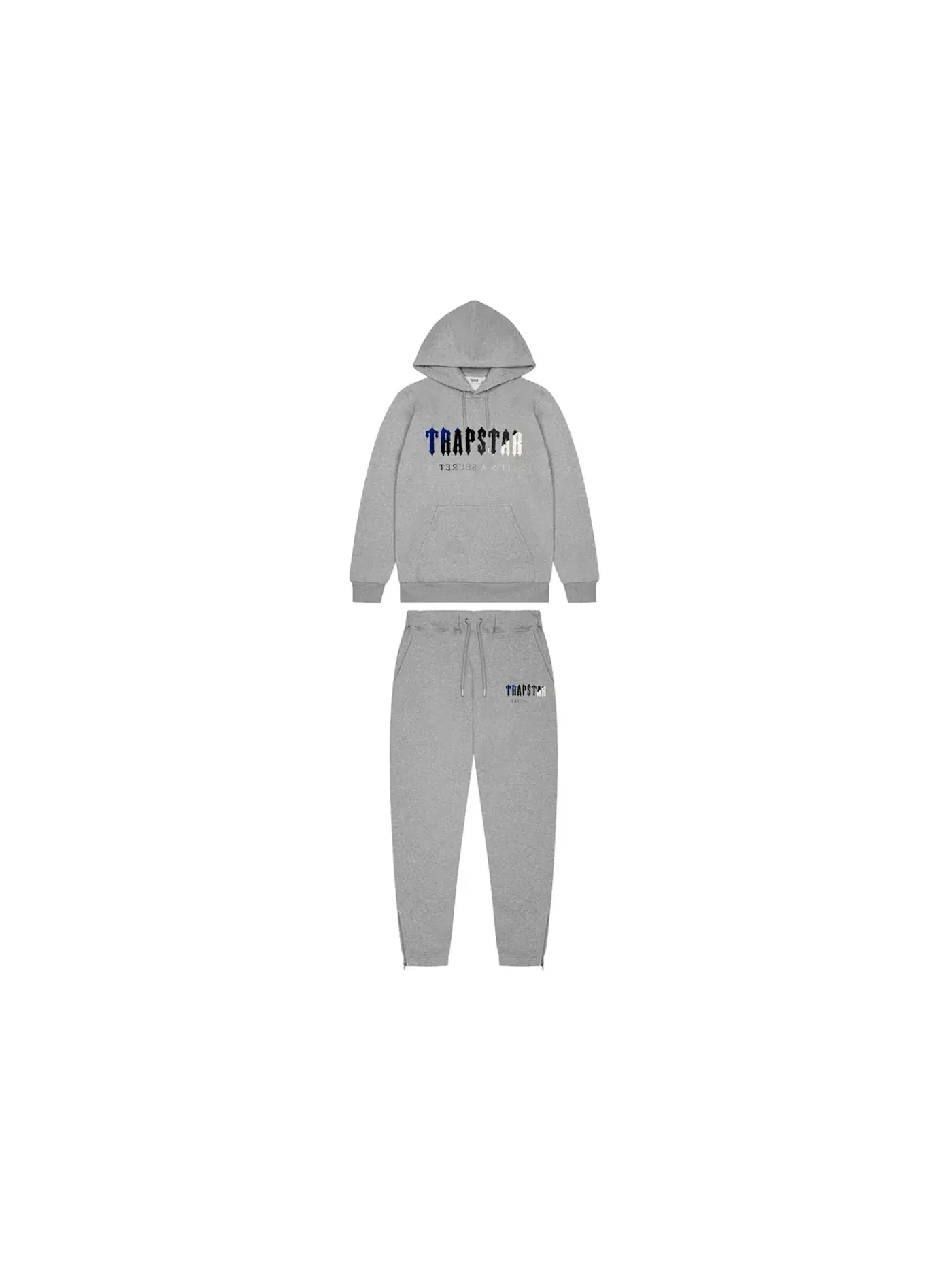 Мужской спортивный костюм с капюшоном Trapstar Decoded Chenille Hooded 2.0 Tracksuit — изображение 1 из 1, серый