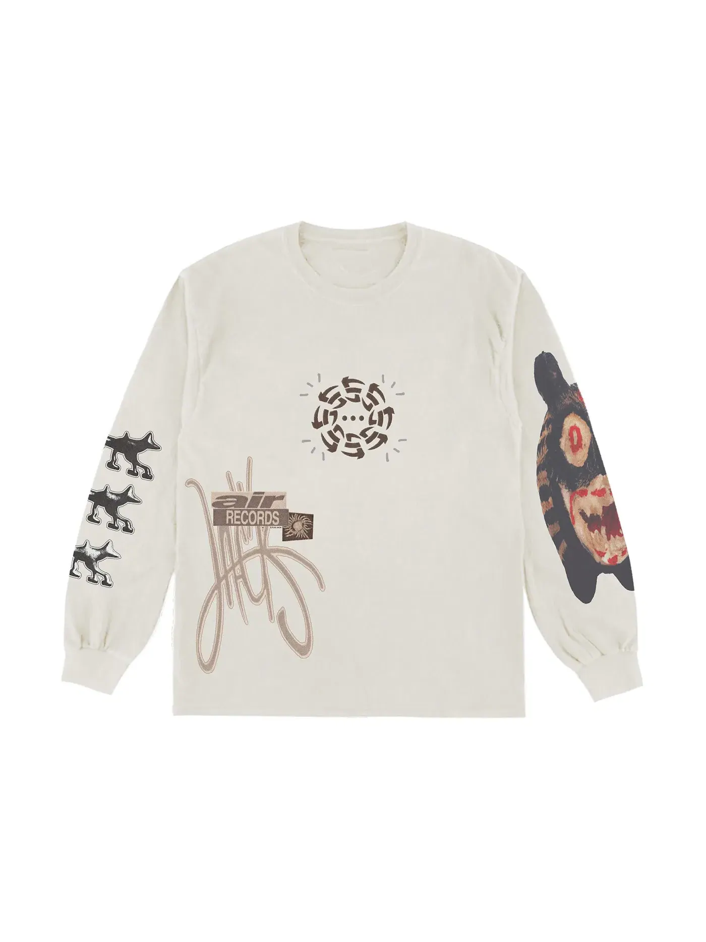 Мужская футболка с длинным рукавом Travis Scott Air Records Long Sleeve T-shirt Travis Scott