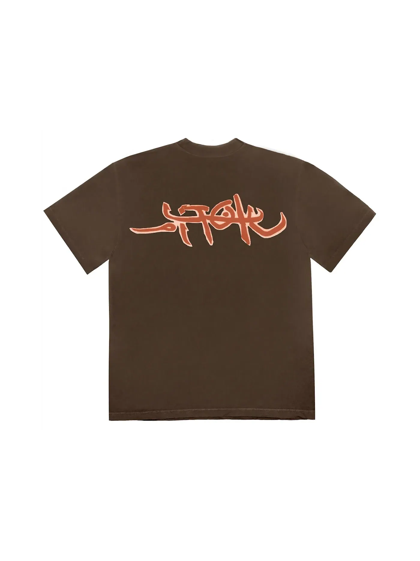 Мужская футболка с принтом Travis Scott Tee — изображение 2 из 2, коричневый