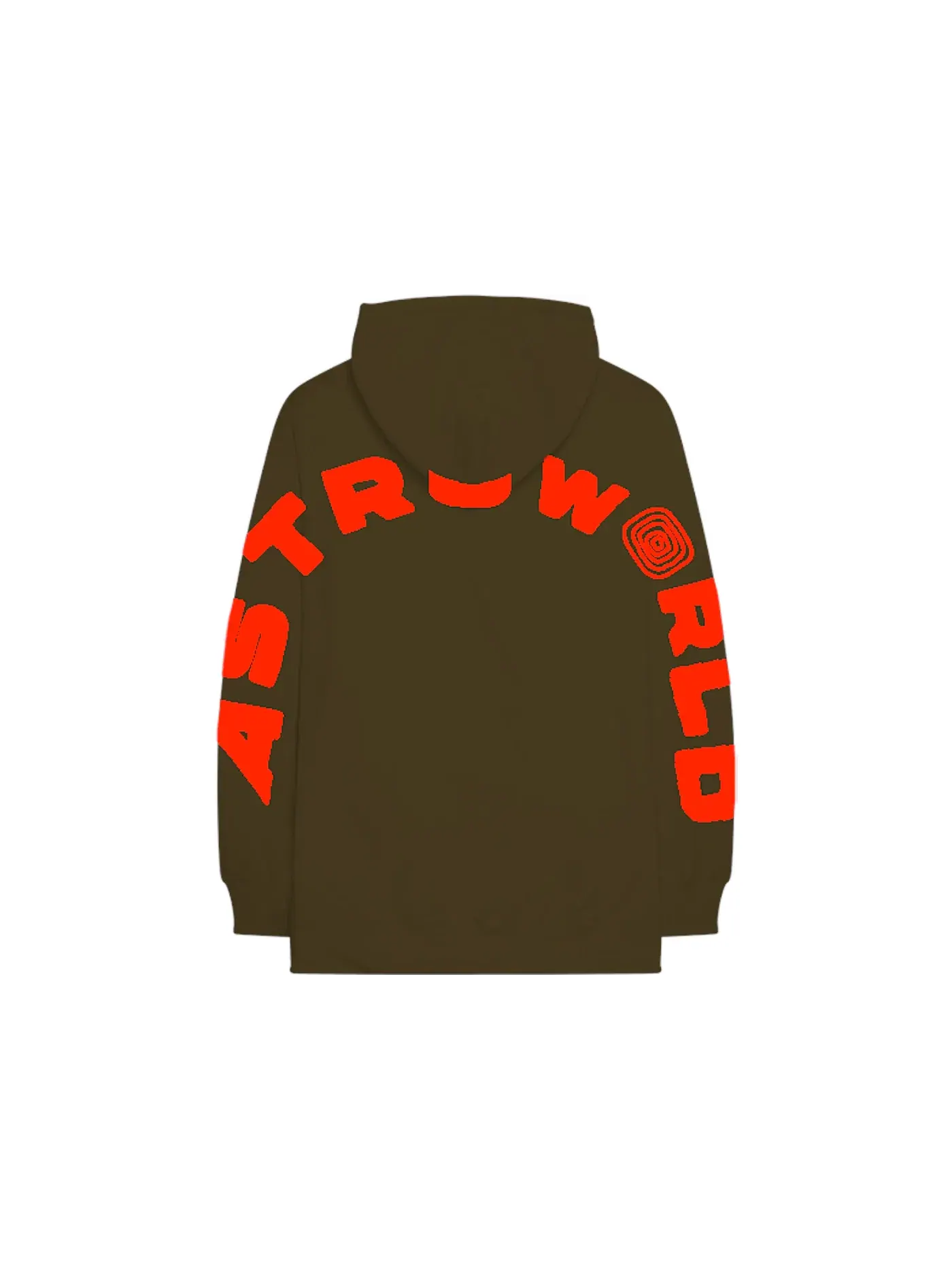 Мужское худи с принтом Travis Scott Around The World Hoodie — изображение 2 из 2, коричневый