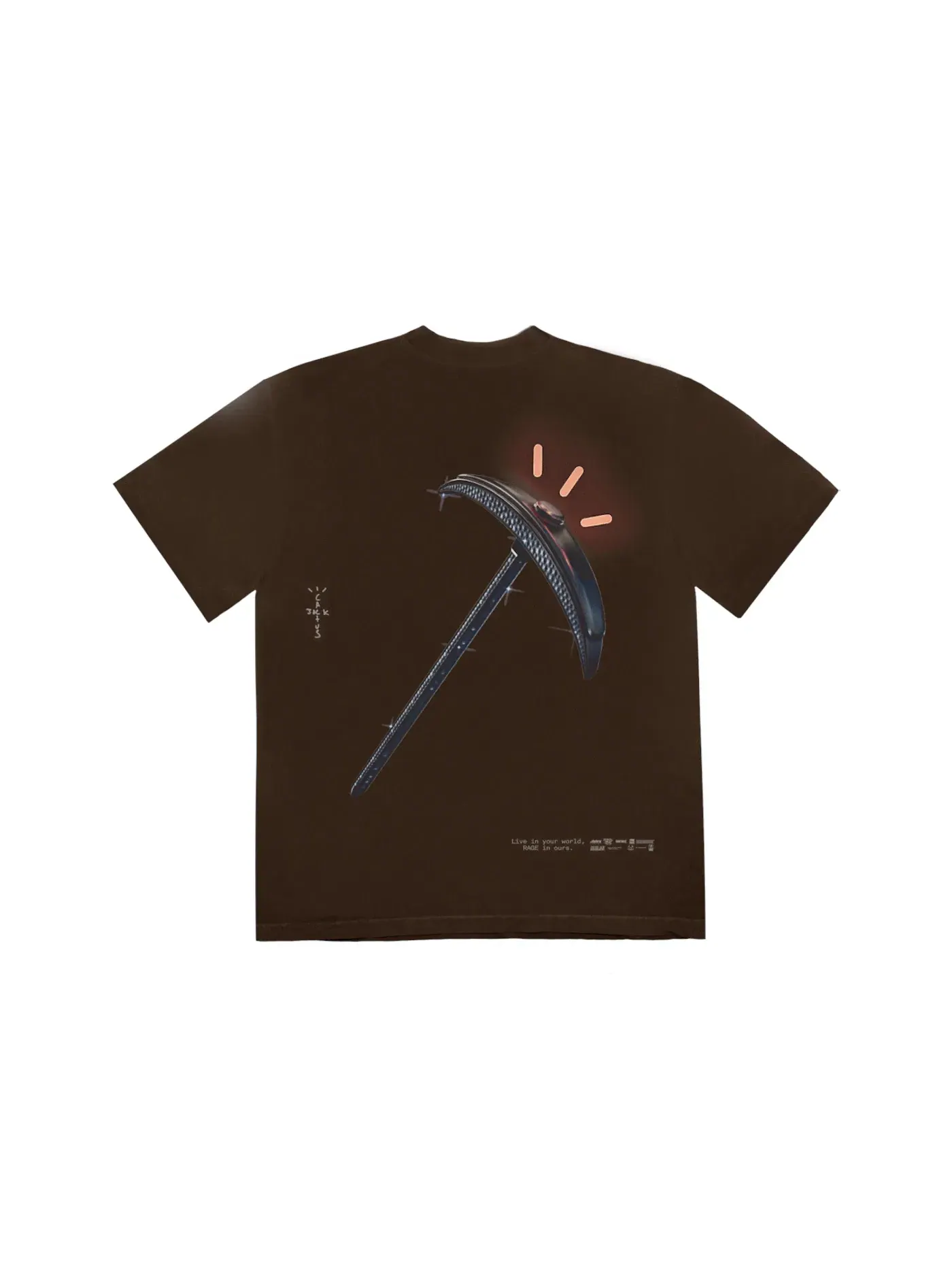 Мужская футболка с принтом Travis Scott Astro Diamond Jack T-Shirt Brown — изображение 2 из 2