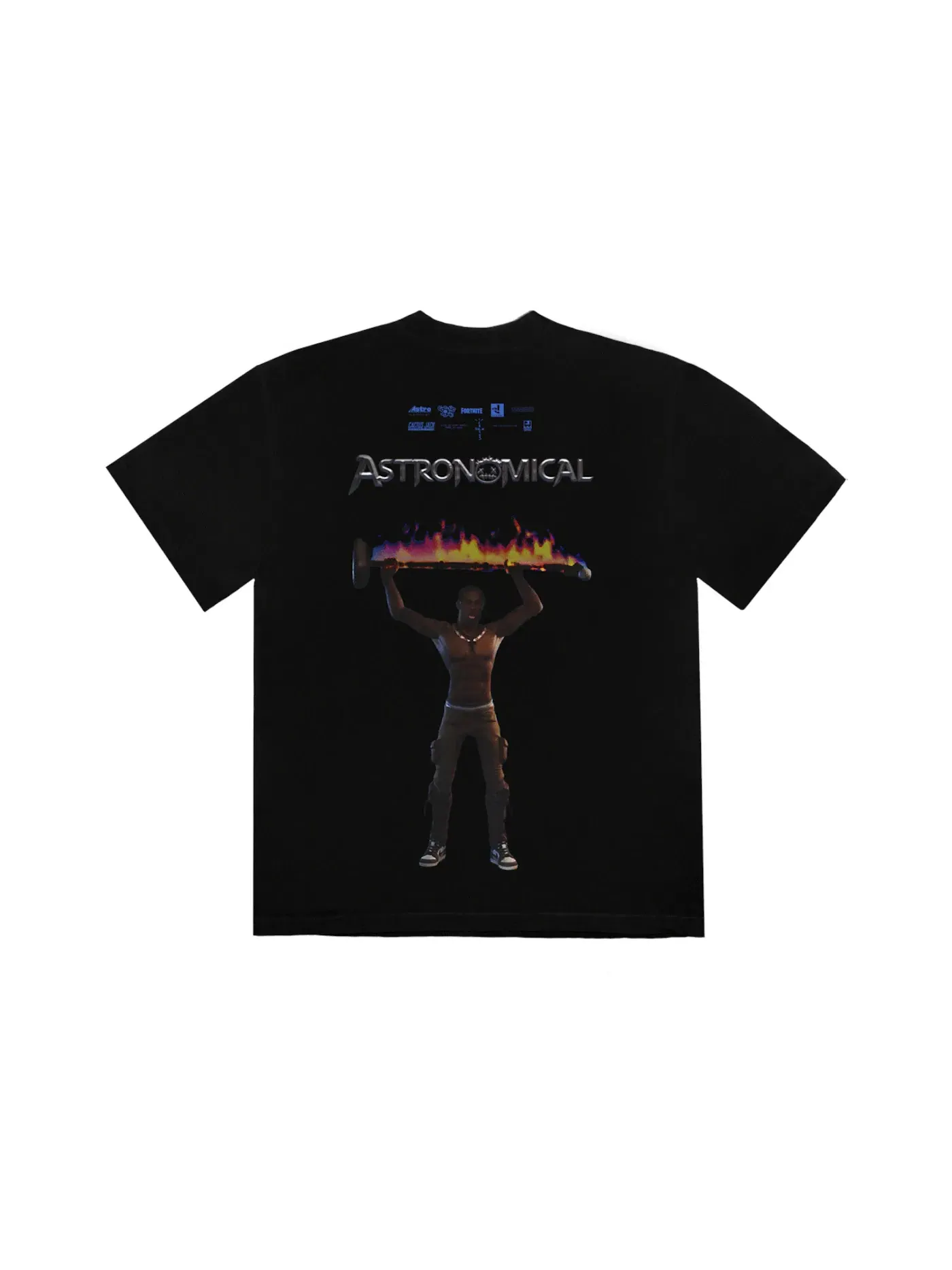 Мужская футболка с принтом Travis Scott Astro Rage T-Shirt — изображение 2 из 2, черный