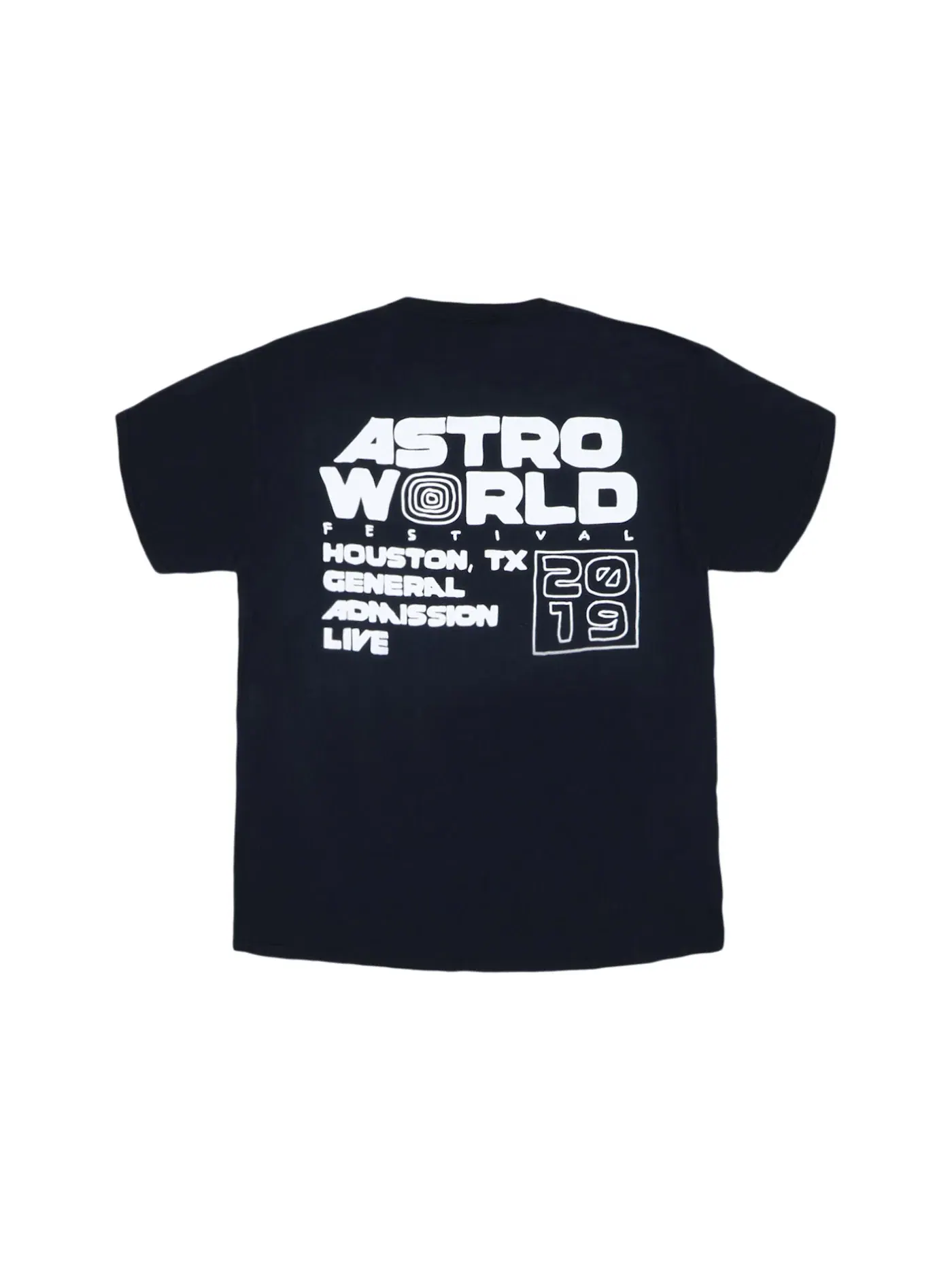 Мужская футболка с принтом Astrofest Staff 2019 Tee Travis Scott — изображение 2 из 2, черный