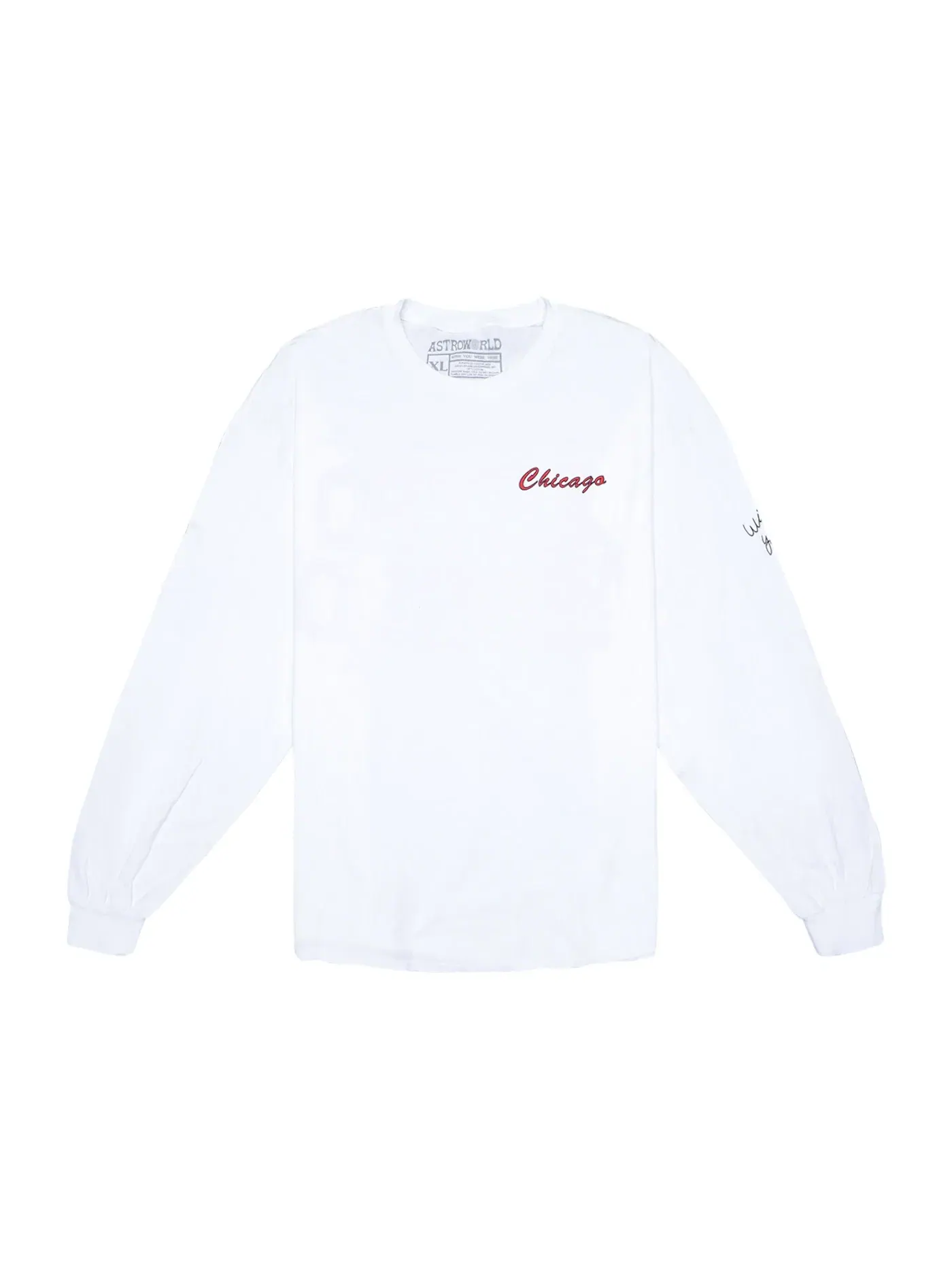 Мужская футболка с длинным рукавом с принтом Travis Scott Longsleeve T-Shirt — изображение 2 из 2, белый