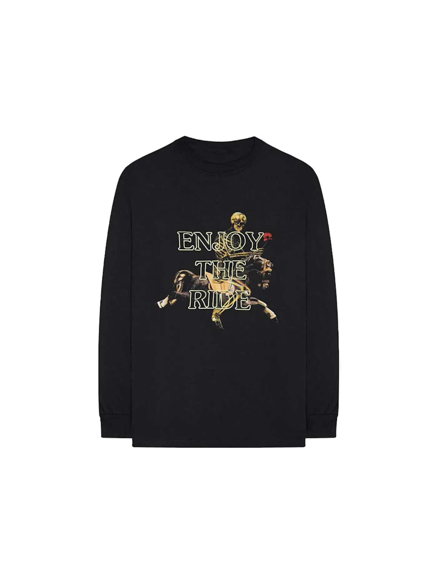 Мужская футболка с длинным рукавом с принтом Enjoy The Ride Tee Travis Scott — изображение 1 из 2, черный