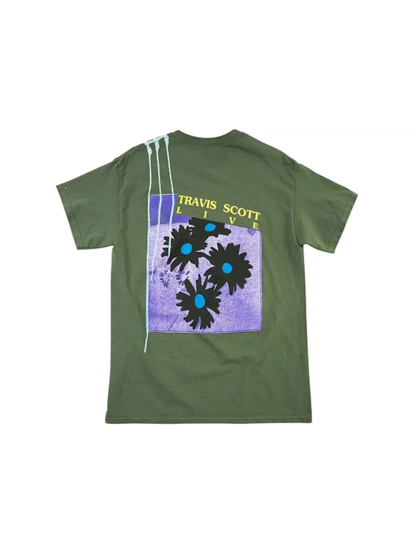 Мужская футболка с принтом Travis Scott T-Shirt Travis Scott — изображение 1 из 2, зеленый