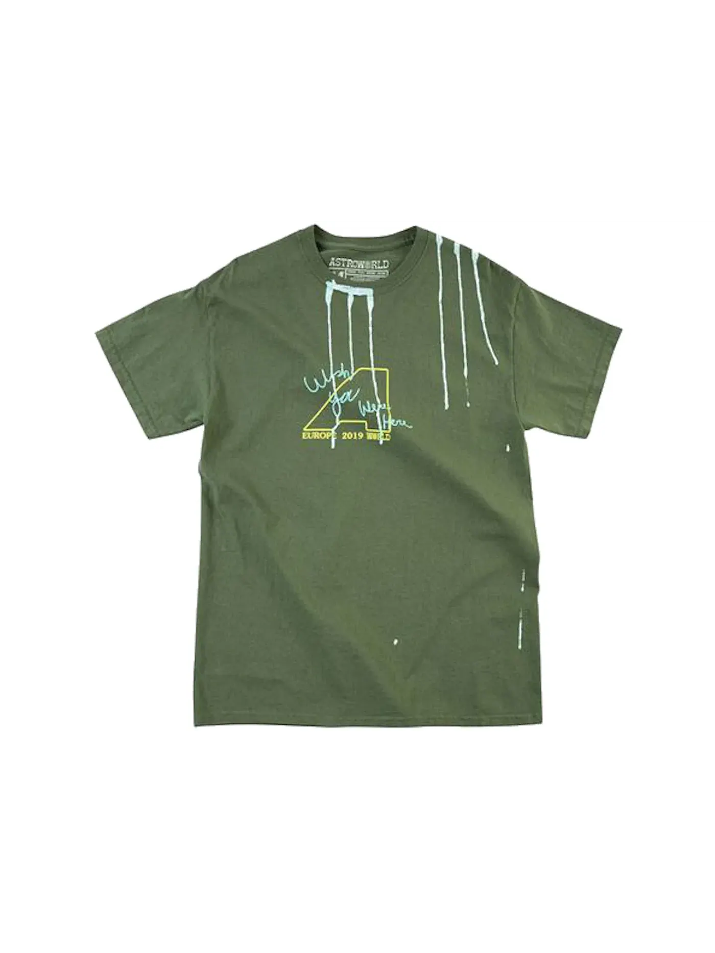 Мужская футболка с принтом Travis Scott T-Shirt Travis Scott — изображение 2 из 2, зеленый