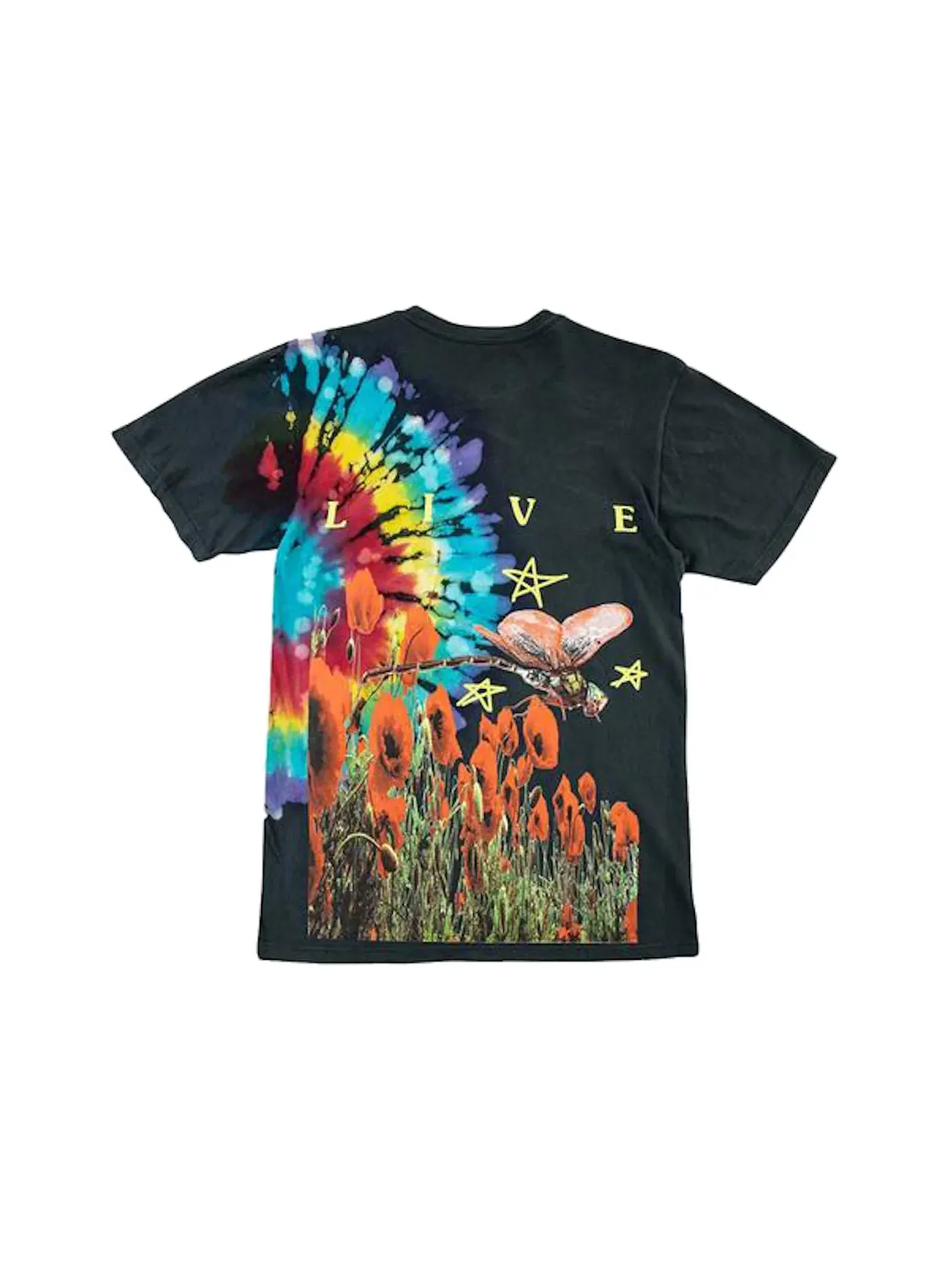 Мужская футболка с принтом Travis Scott Astroworld Europe Exclusive Tie Dye T-Shirt — изображение 1 из 2, черный
