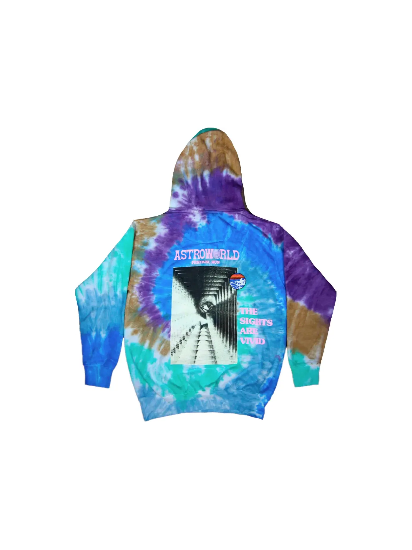 Мужской худи с принтом Travis Scott Astroworld Festival Run Hoodie Travis Scott — изображение 2 из 2, мульти