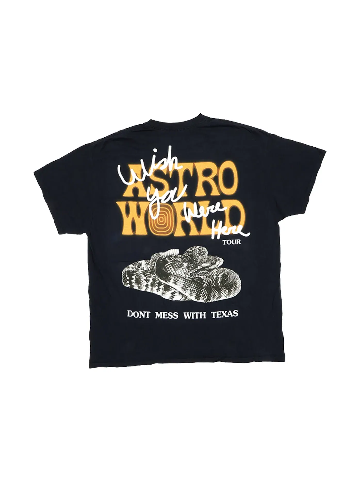 Мужская футболка с принтом T-shirt Travis Scott — изображение 2 из 2, черный