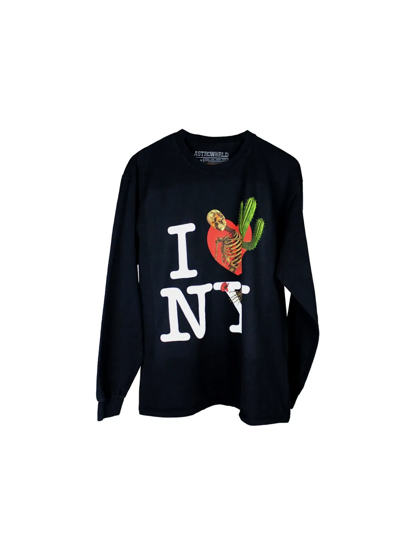 Мужская футболка с длинным рукавом с принтом L/S Tee Travis Scott — изображение 1 из 4, черный