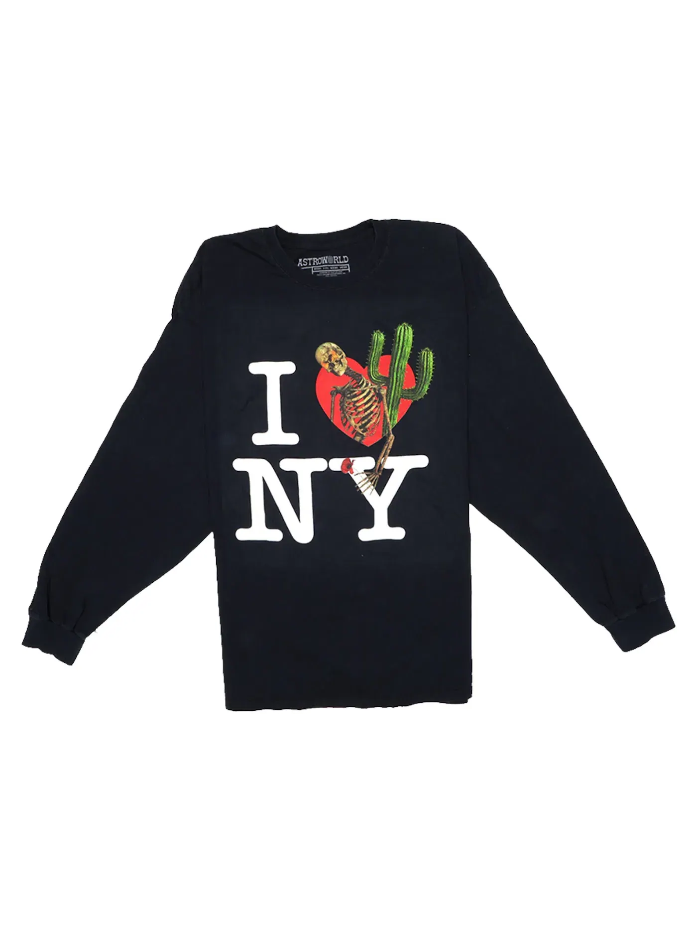 Мужская футболка с длинным рукавом с принтом L/S Tee Travis Scott — изображение 2 из 4, черный