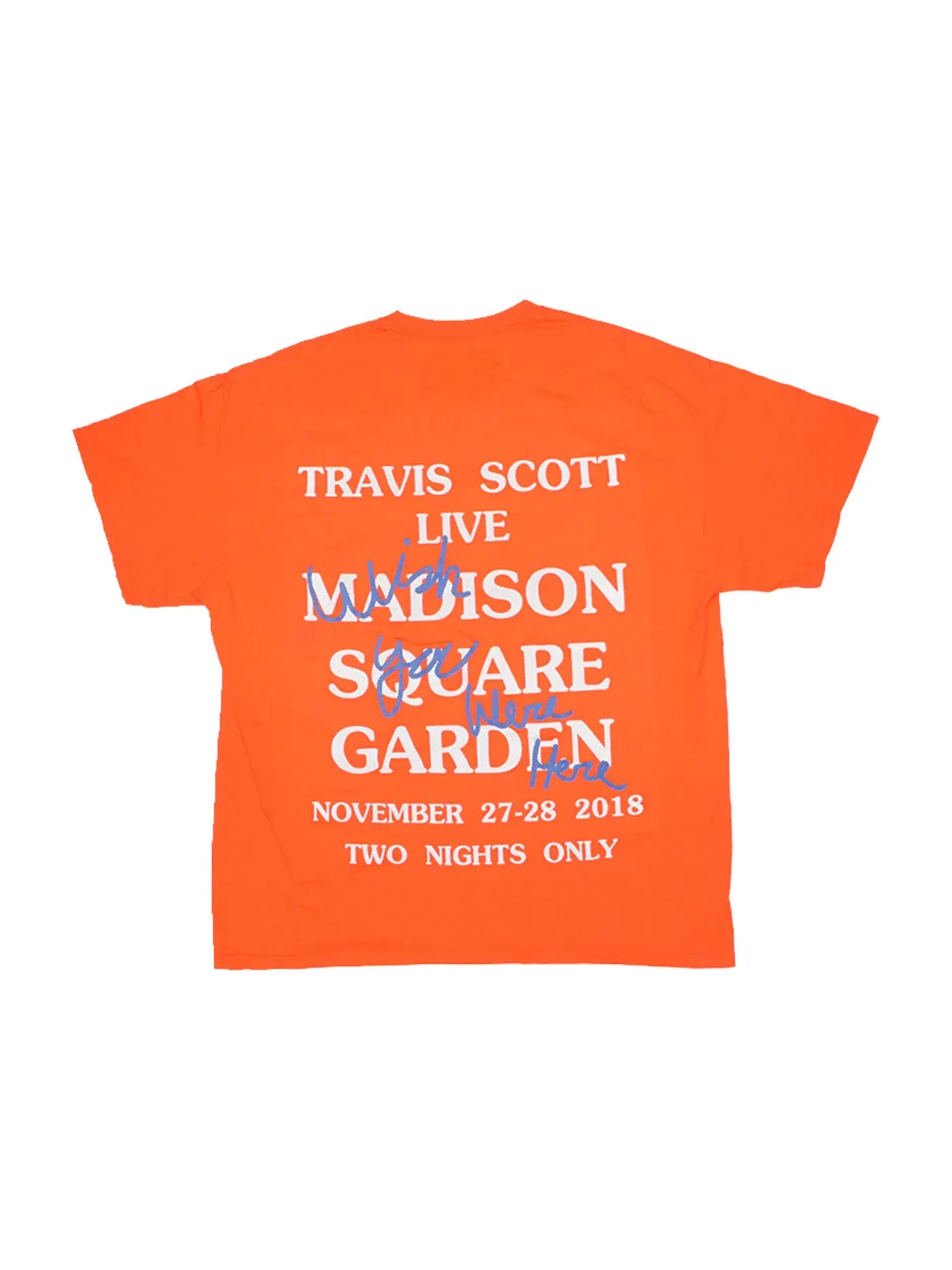 Мужская футболка с принтом T-shirt Travis Scott — изображение 2 из 2, оранжевый