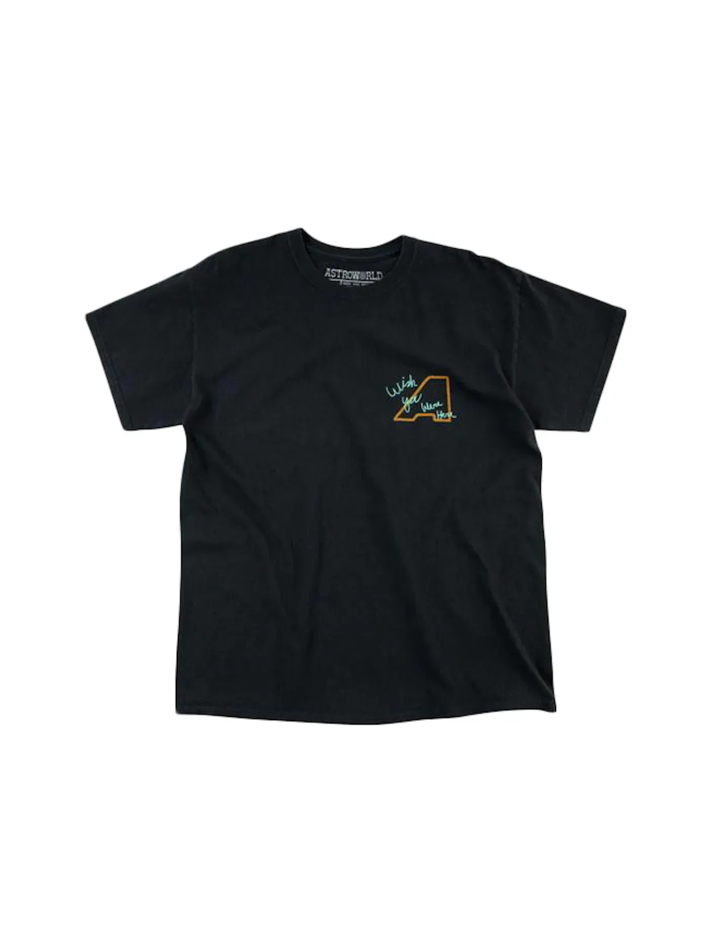 Мужская футболка с принтом Travis Scott Astroworld Tour London Union Jack T-Shirt — изображение 2 из 2, черный