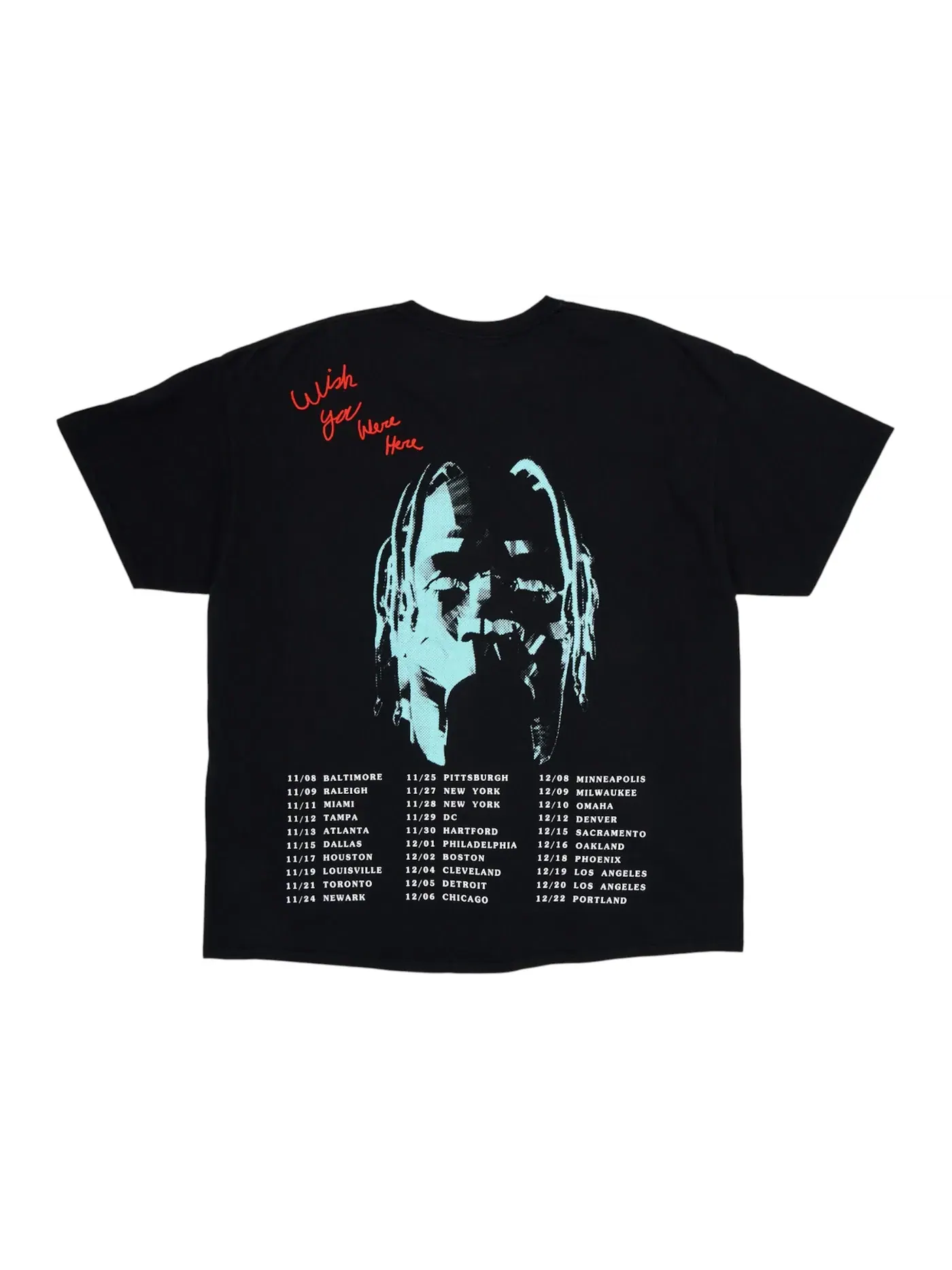 Мужская футболка с принтом Tee Travis Scott — изображение 2 из 2, черный